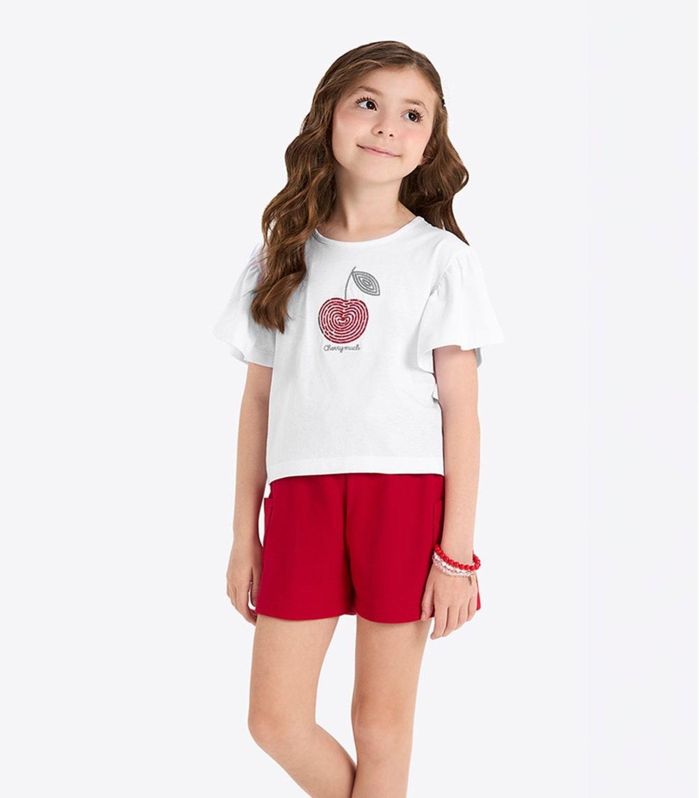 Infantil - Conjunto Verão Menina Com Lantejoulas Rovi Branco