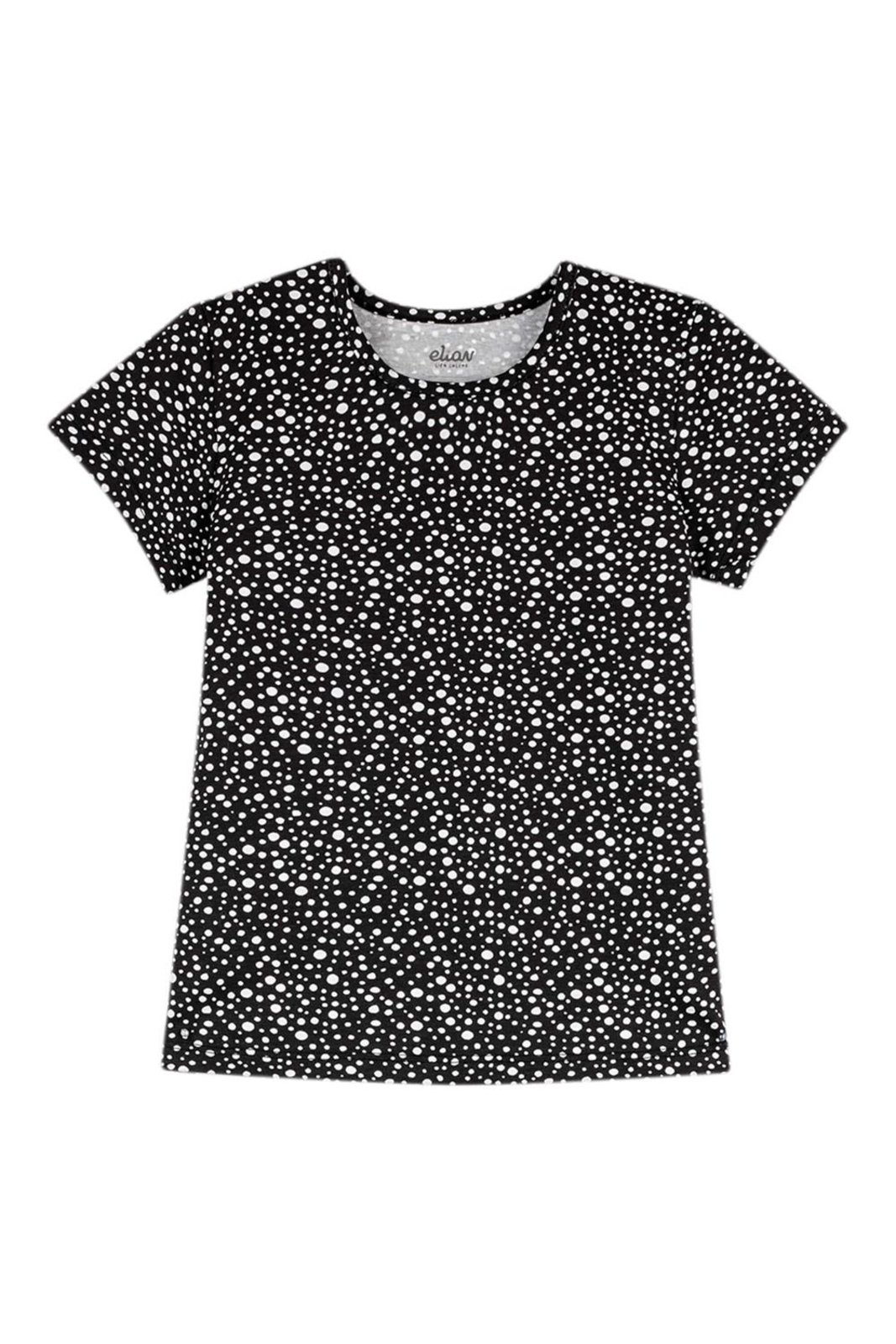 Infantil - Blusa Menina Cotton Leve Estampa Elian Preto