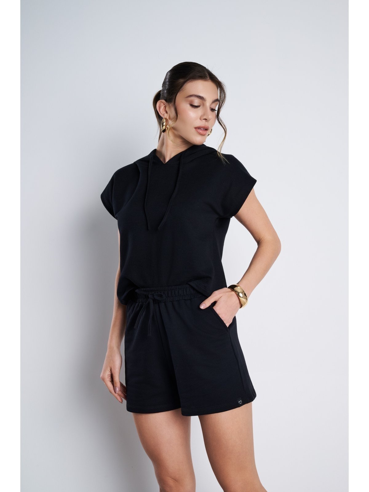 Conjunto Feminino Meujeans Essenza Moletinho Preto