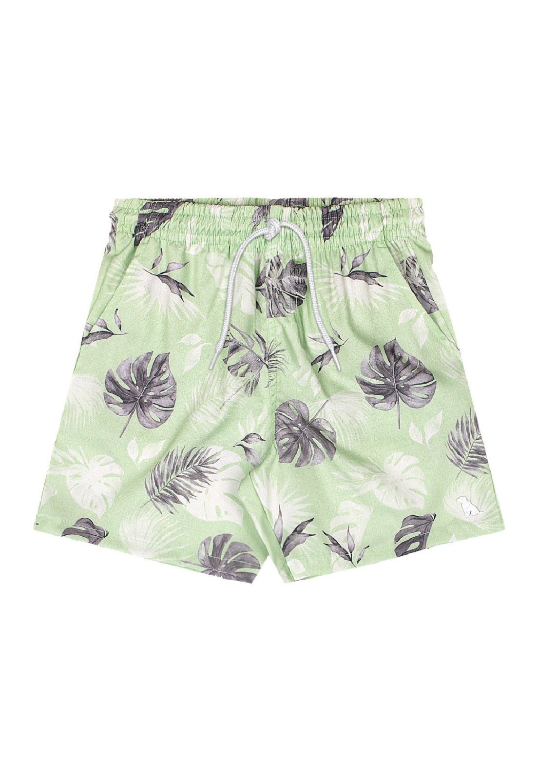Vista 3 Infantil - Bermuda Microfibra Tropical Quimby cinza Quimby cinza