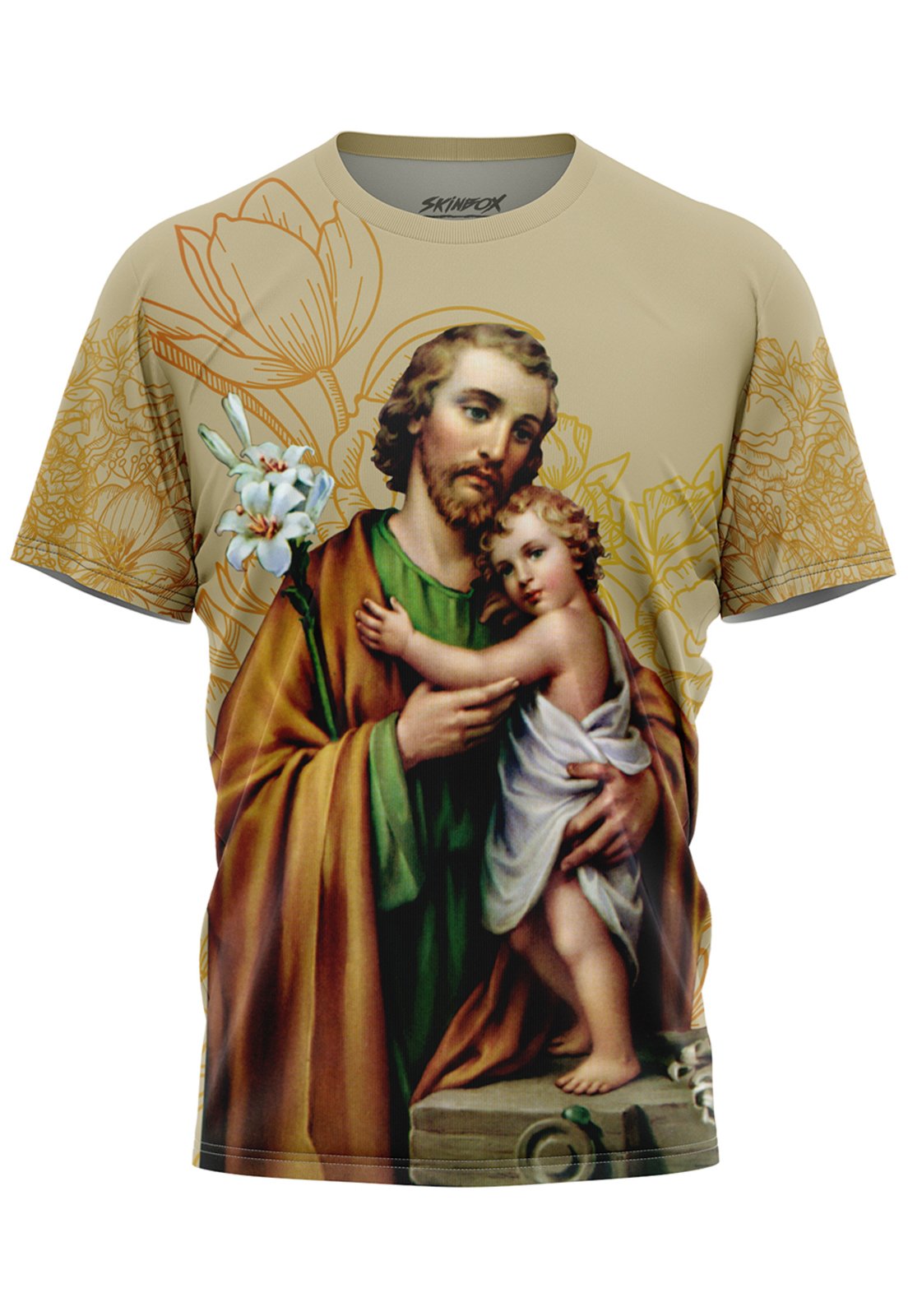 Camiseta Masculina São José Floral