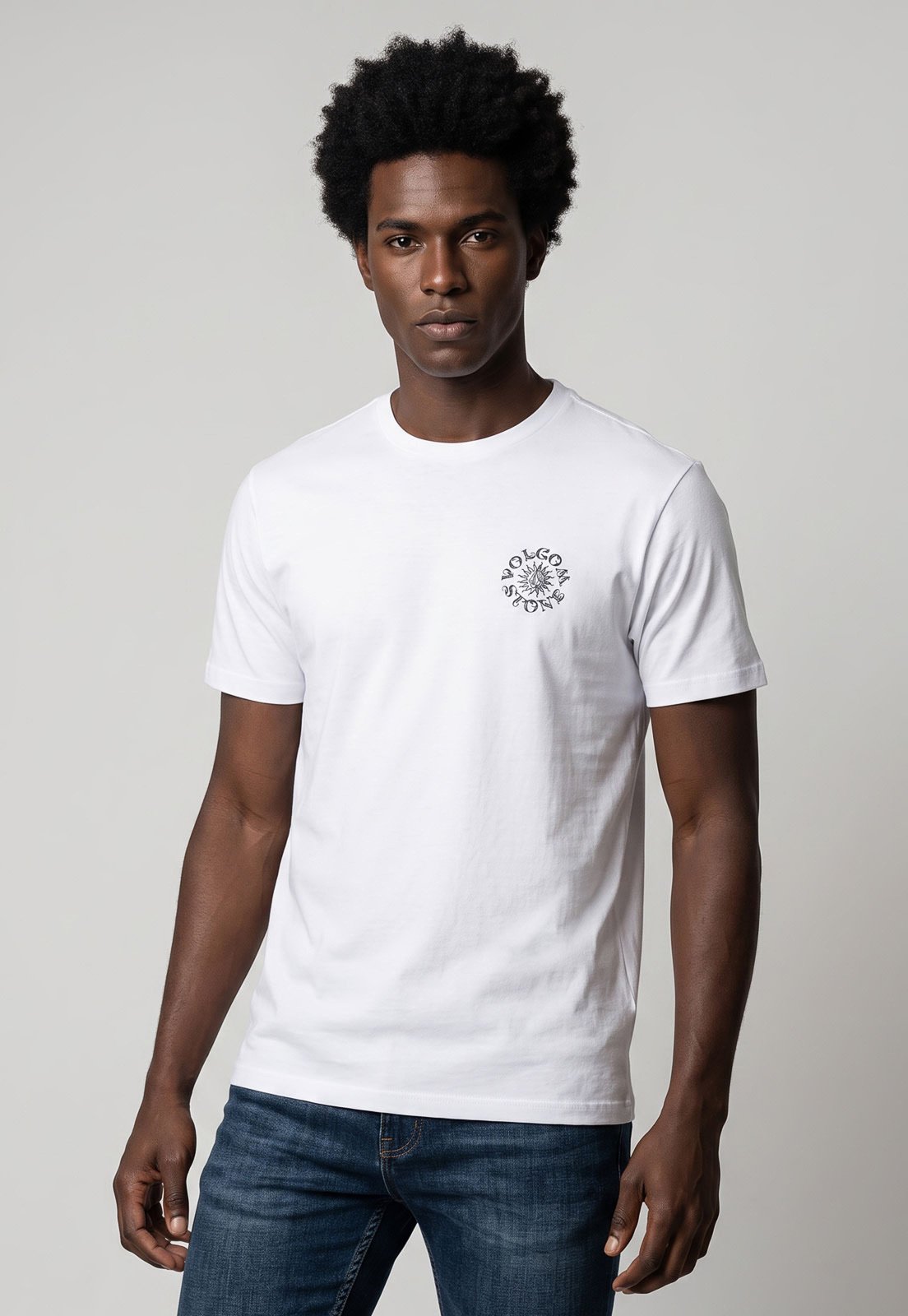 Camiseta Masculina Volcom Silk Sunshiner Branca