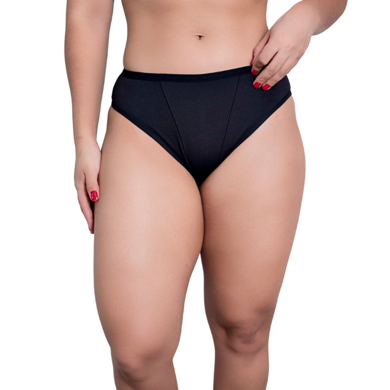 Kit 10 Calcinhas Cós Alto Confortável Feminina Tangão Lingerie Revenda Barato Dia a Dia
