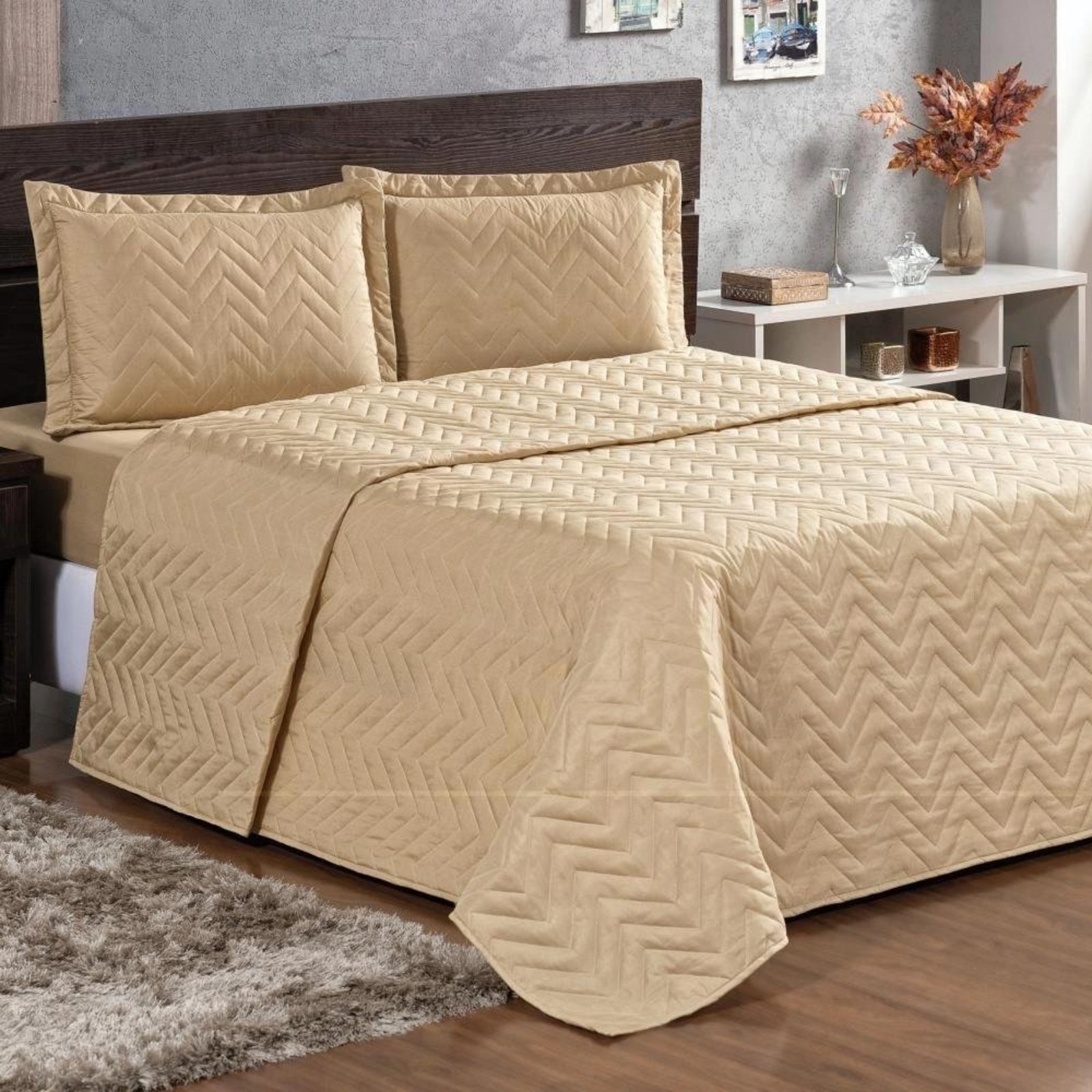 Cobre Leito Queen Pratic Lisa 3 Peças - Avela
