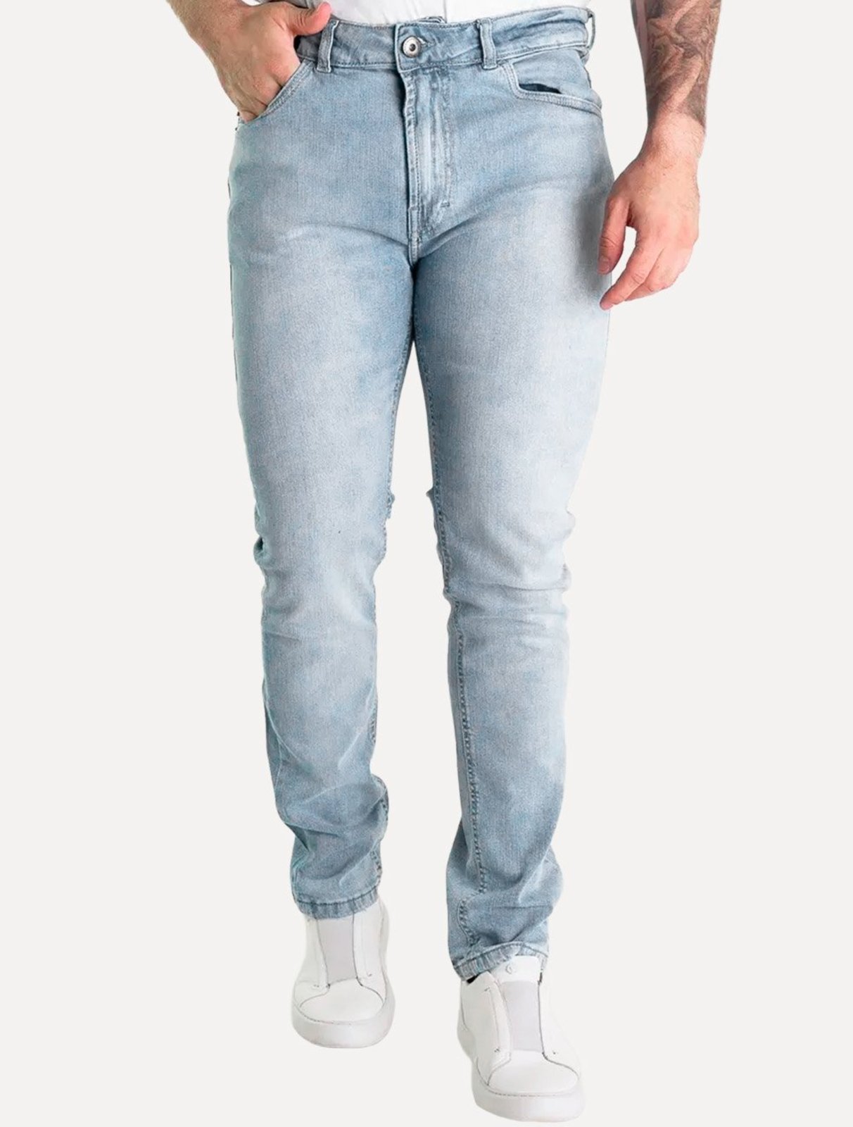 Calça Ellus Jeans Masculina Skinny First Blue 5 Pockets Azul Claro
