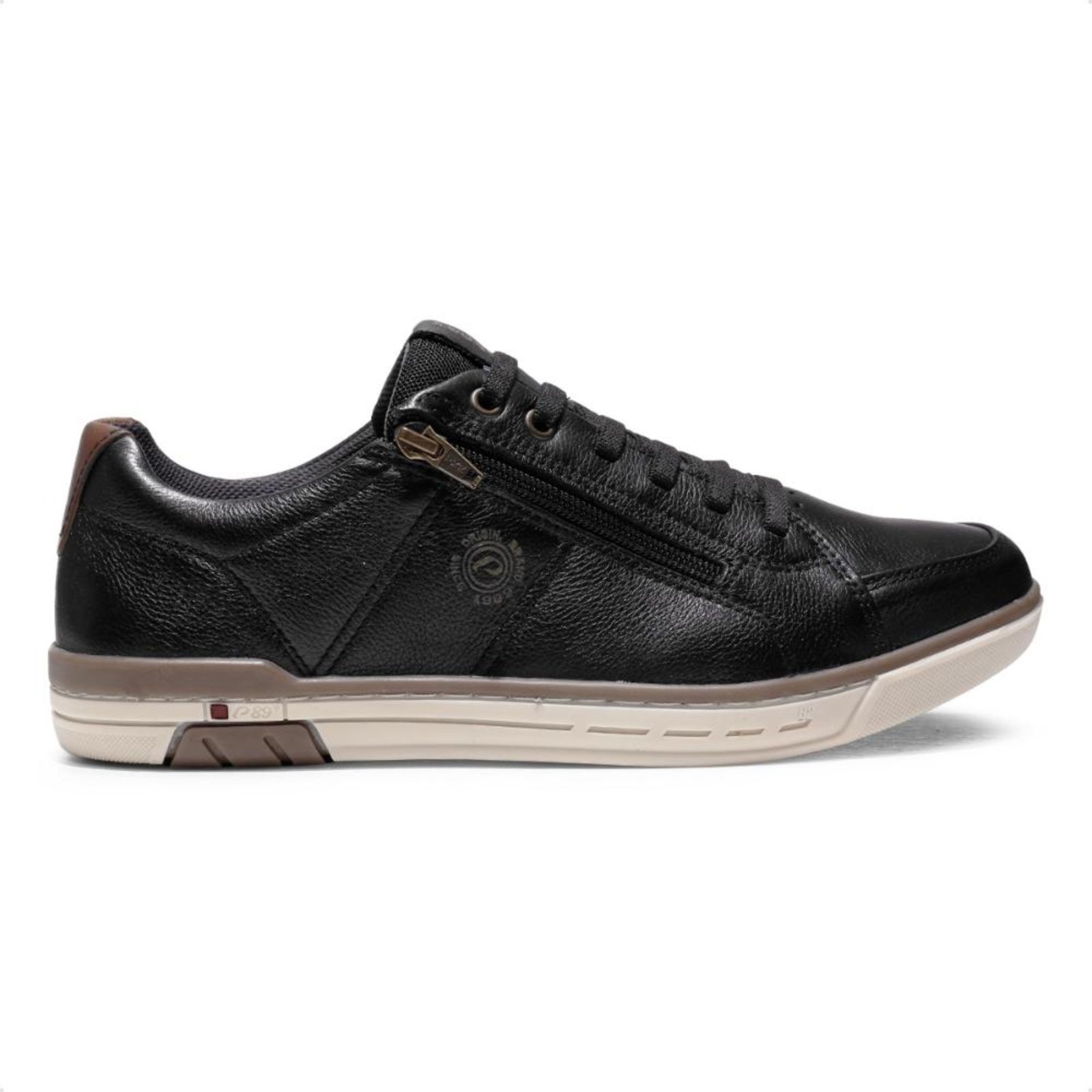Vista 2 Sapatênis Pegada Zíper Casual Masculino preto PEGADA preto