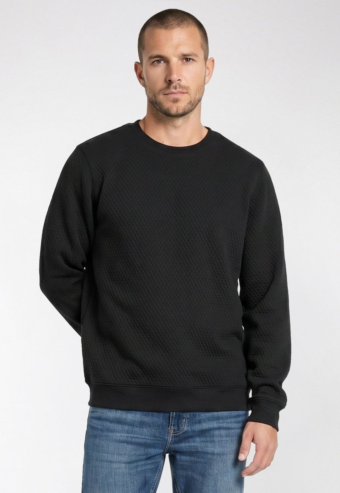 Blusa de Tricot Guess Manga Longa Preto