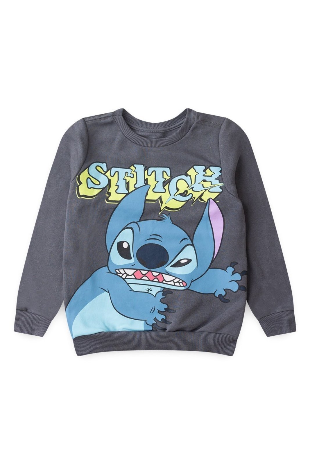 Infantil – Casaco Disney Moletom Stitch Chumbo