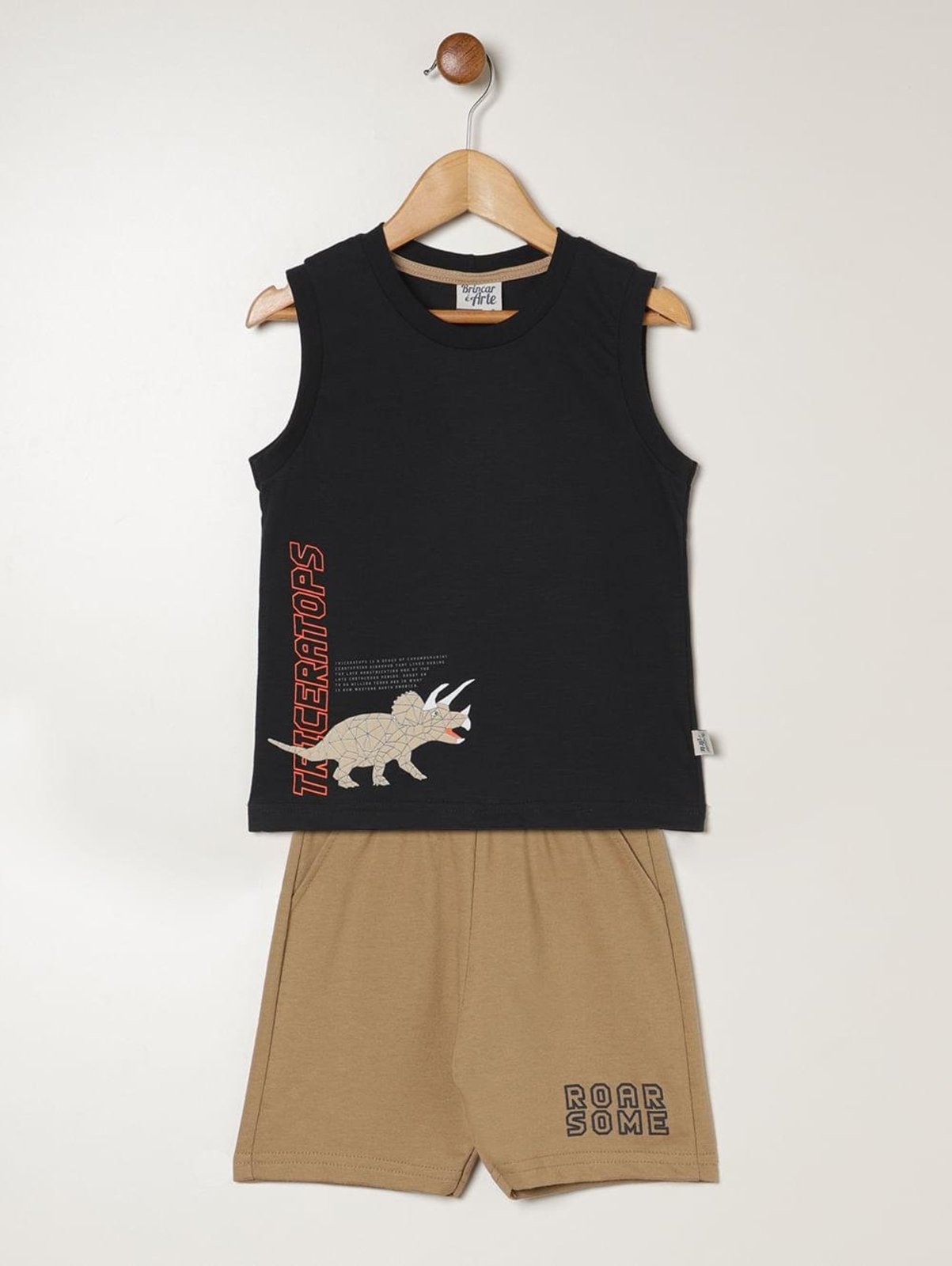 Infantil - Conjunto Curto Para Menino - PRETO