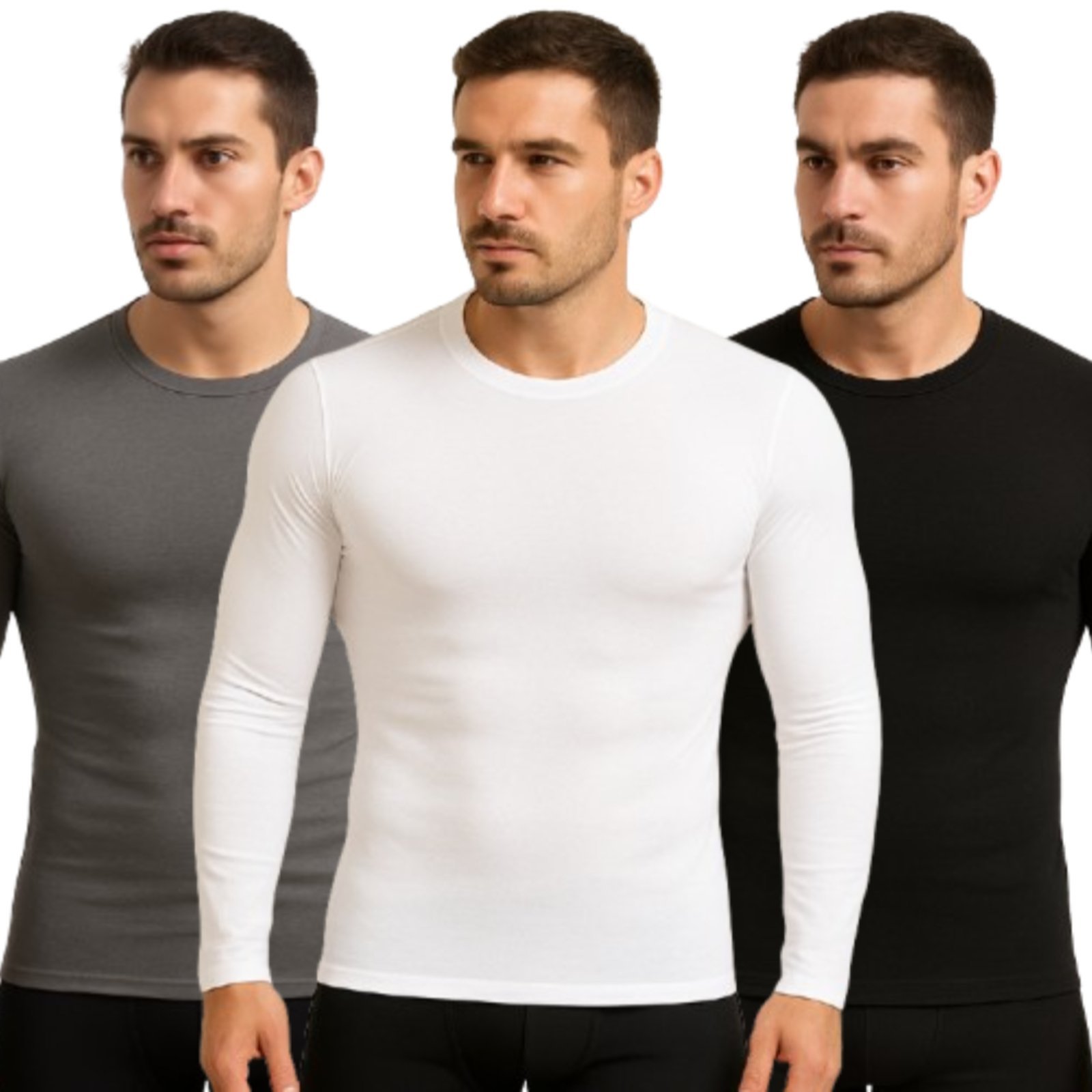 Kit 3 Camisa Manga Longa UV Reflexo Íntimo Proteção Solar Multicolorido