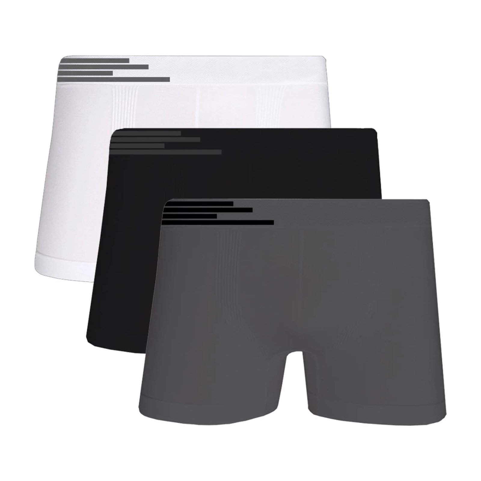 Kit 3 Cuecas Boxer UP Underwear Microfibra Sortida