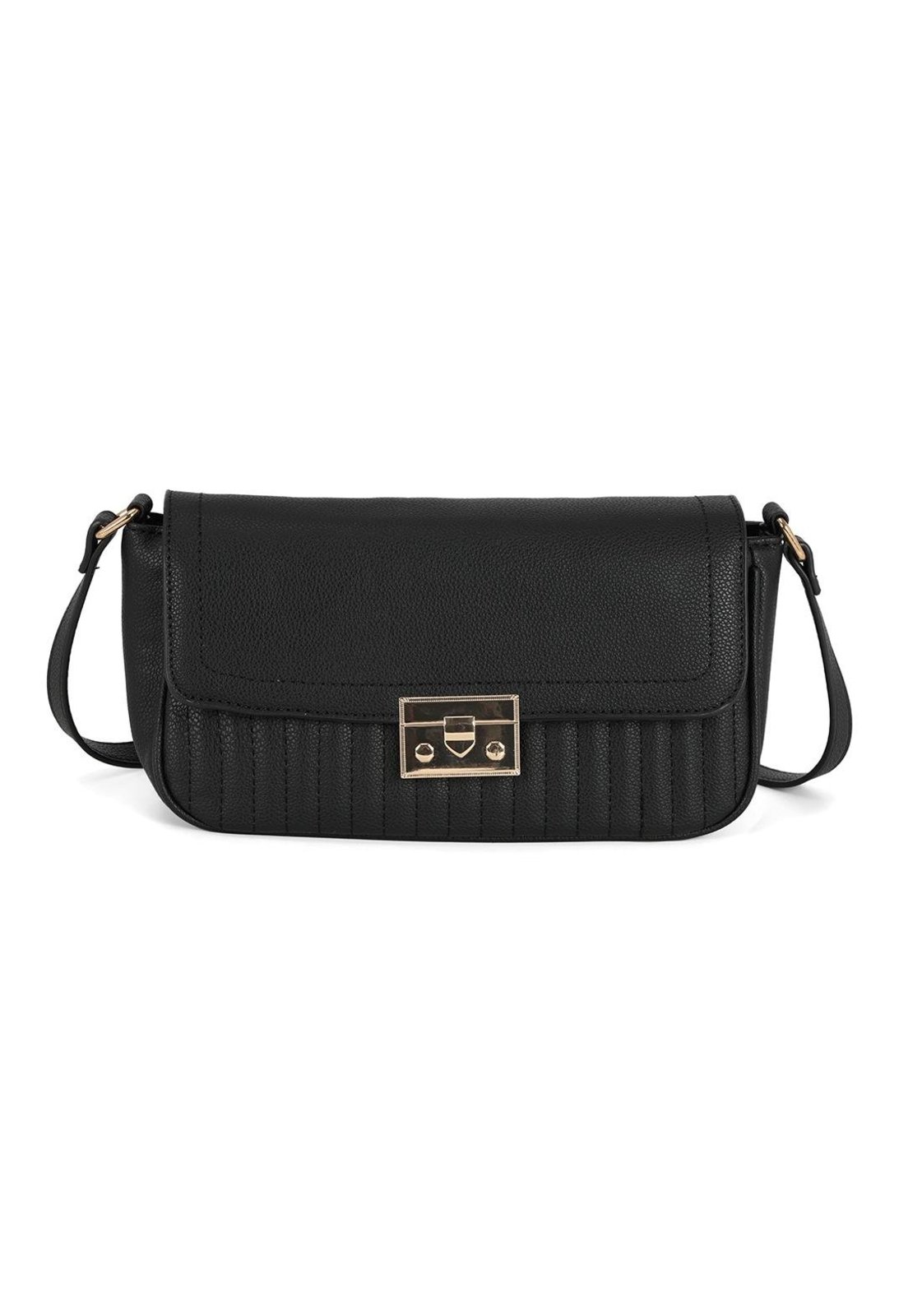 Bolsa Gold Feminina Transversal Gash Preto