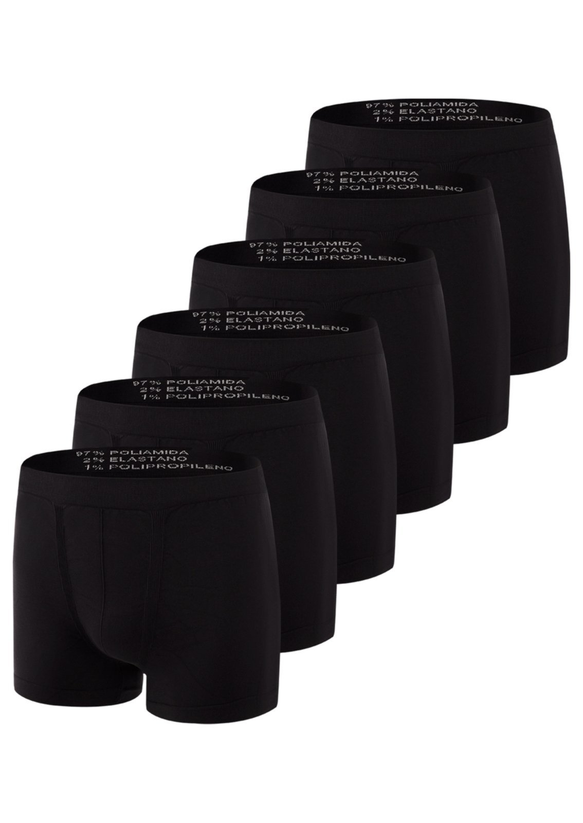 Kit com 6 Cuecas Boxer Trifil 4620 Preto