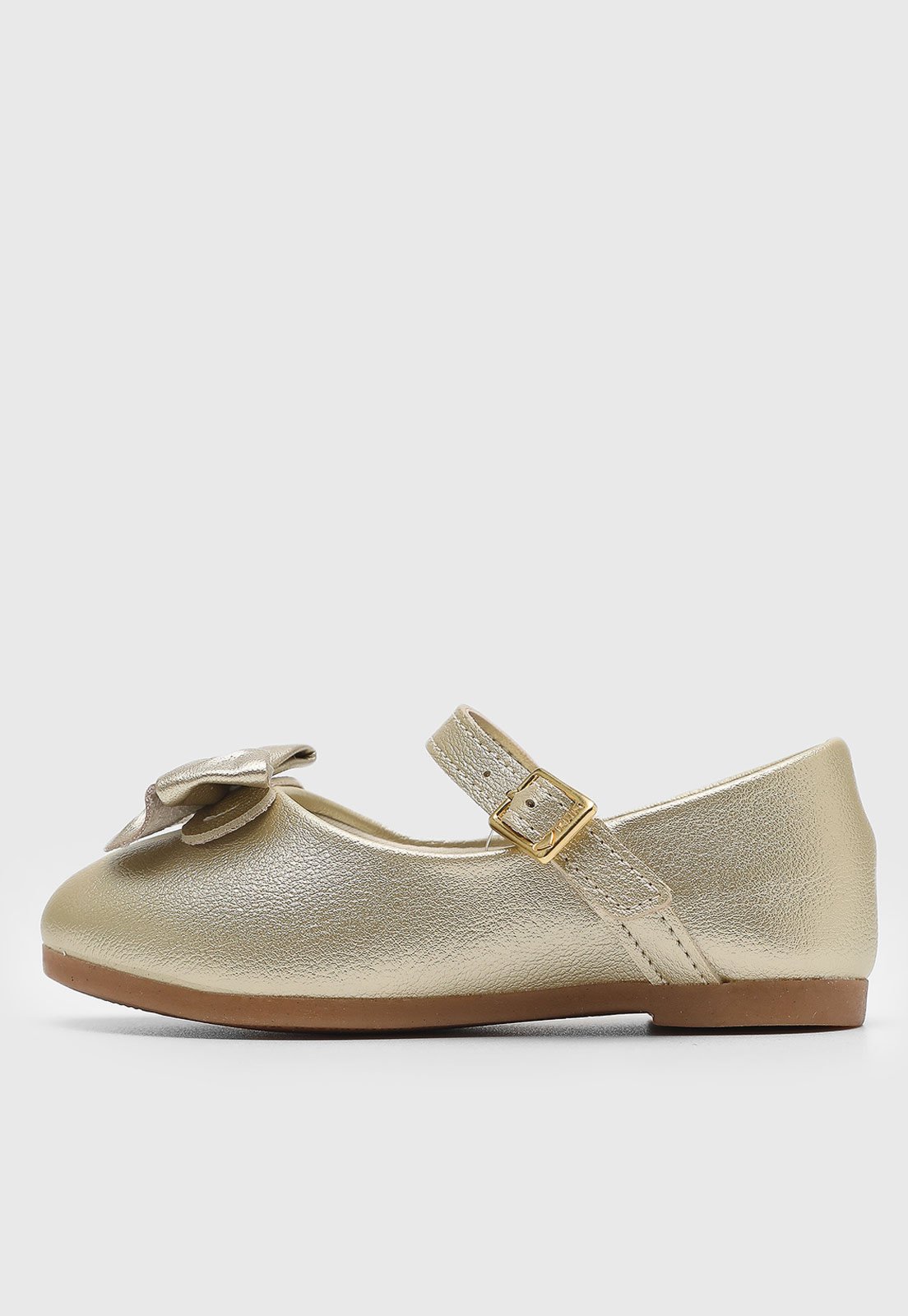 Vista 3 Infantil - Sapatilha Klin Princesa Laço Dourada dourado Klin dourado