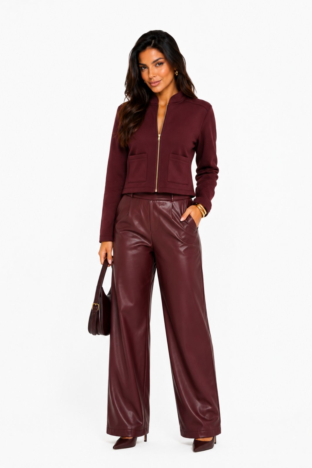 Jaqueta Feminina D Bell Outlet Fashion Vinho