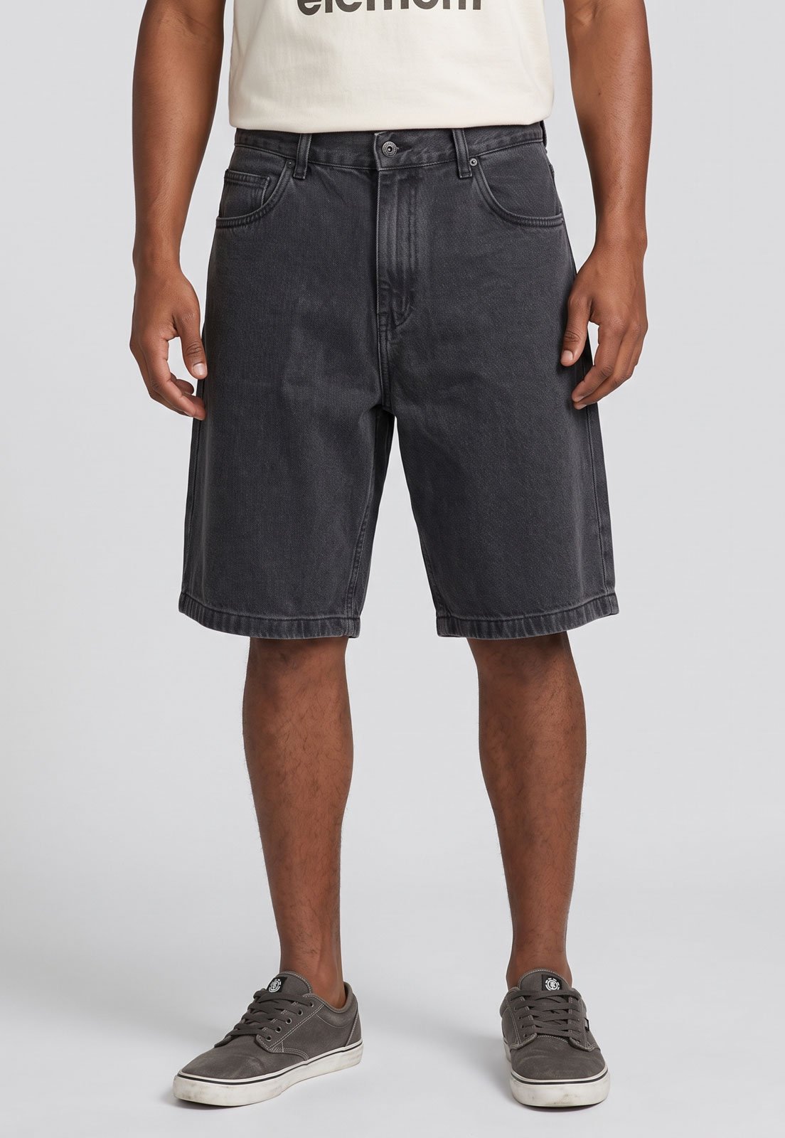 Bermuda Jeans Masculina Element Big 5 Cinza Escuro