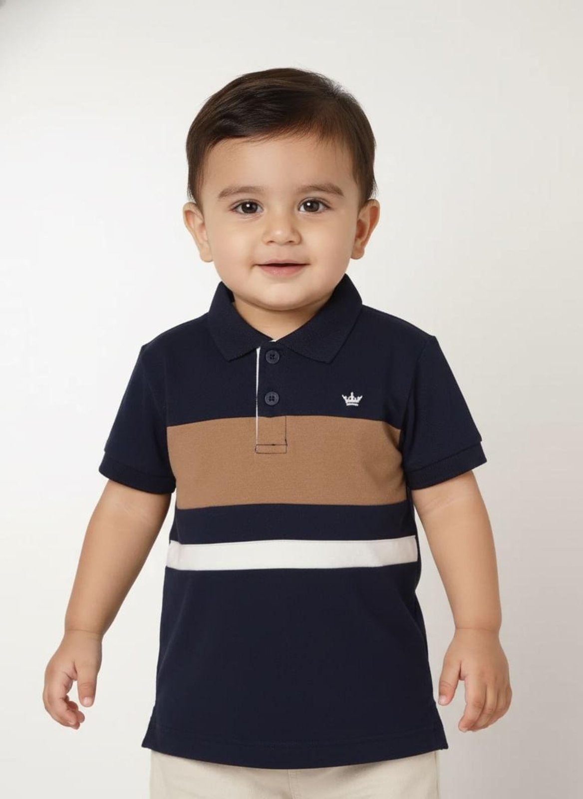 Infantil - Polo Malha Manga Curta Para Menino - MARINHO