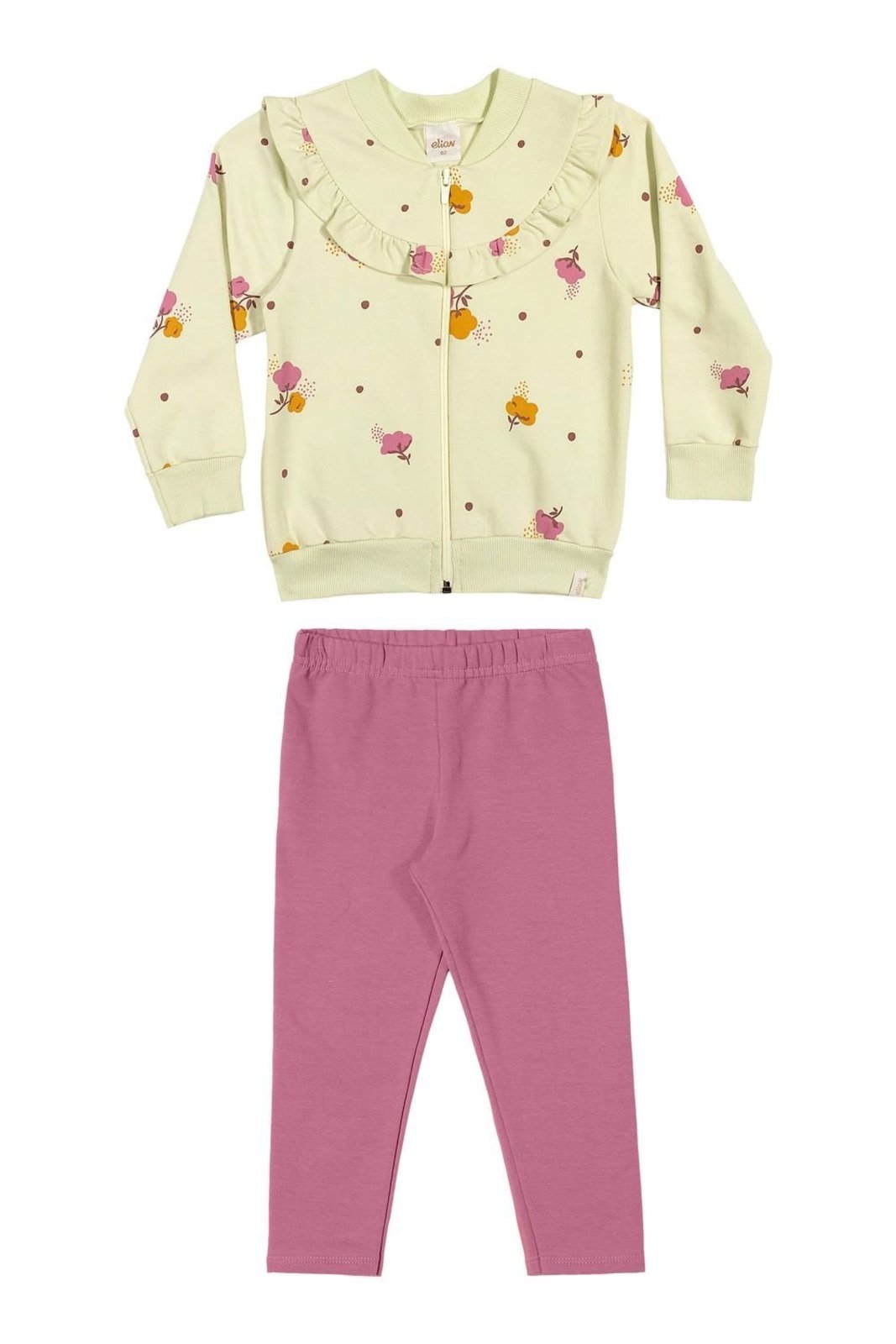 Infantil - Conjunto Menina Babados Molecotton Elian Verde