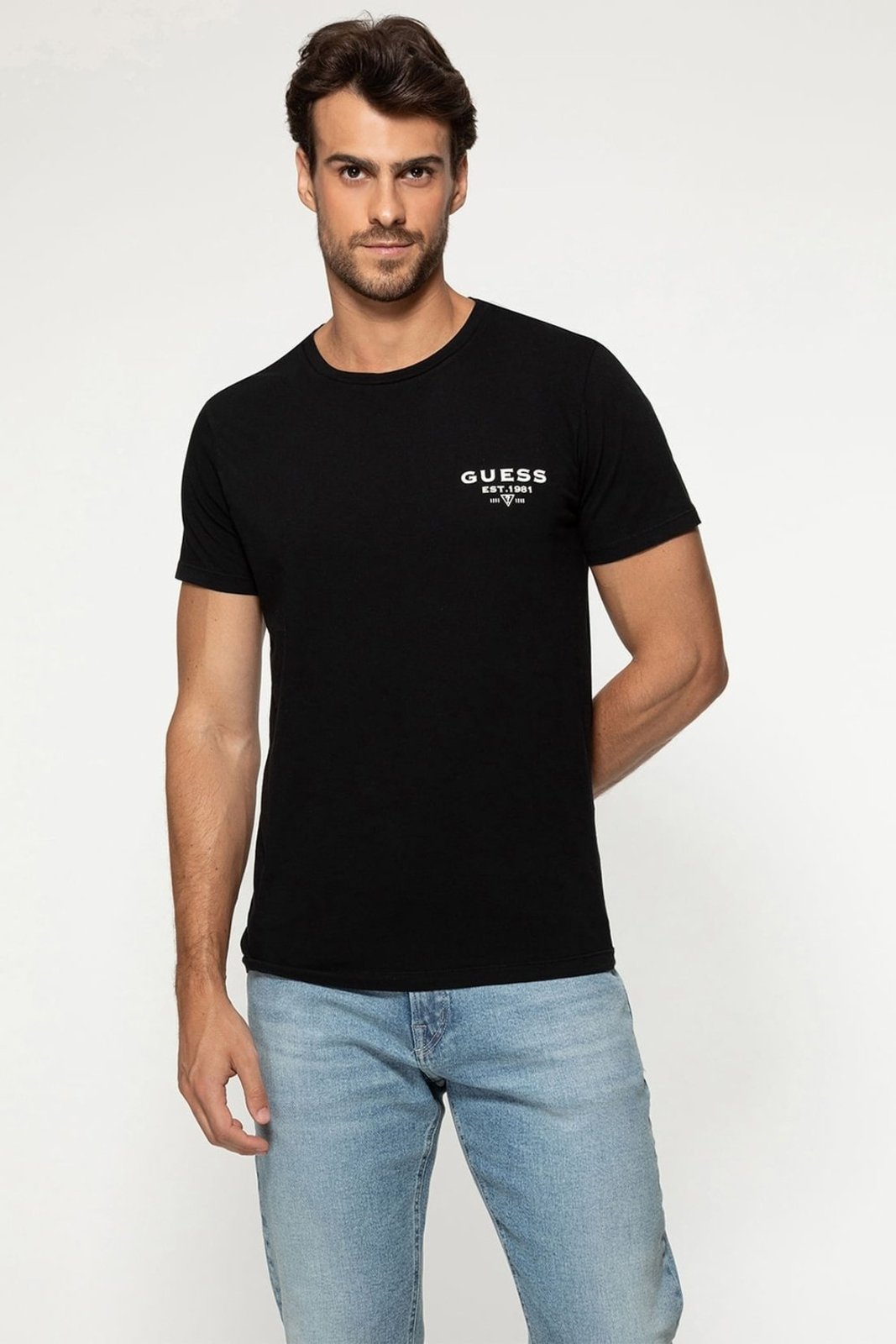 Camiseta Est 1981 Guess Preto