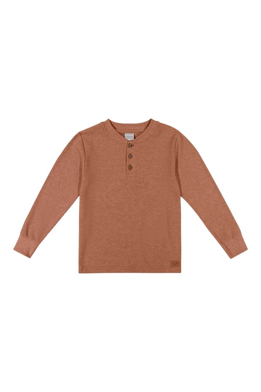 Infantil - Camiseta Menino Malha Tricô Colorittá Marrom