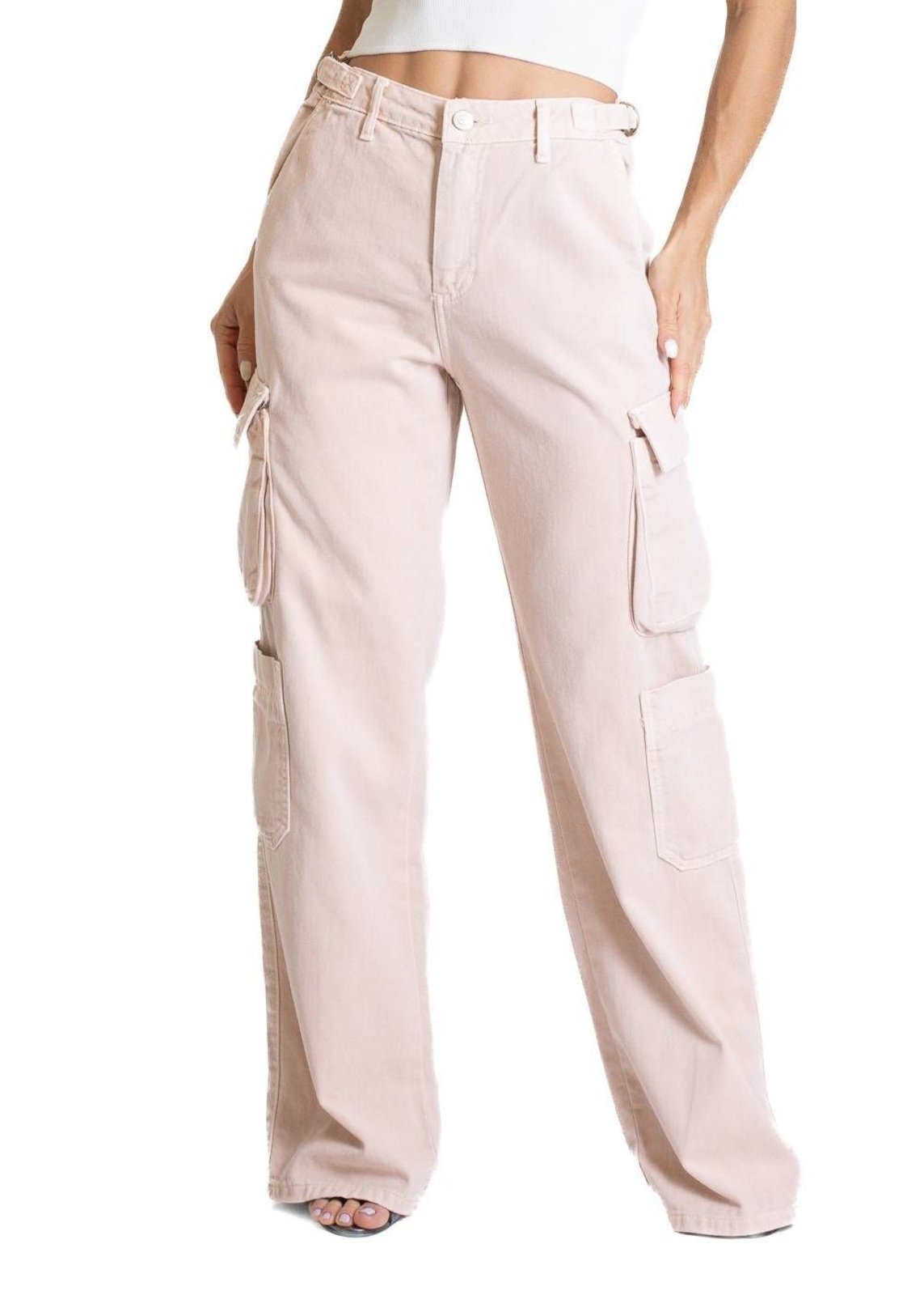 Calça Sarja Sawary Wide Leg – 281588 – Rosa – Sawary