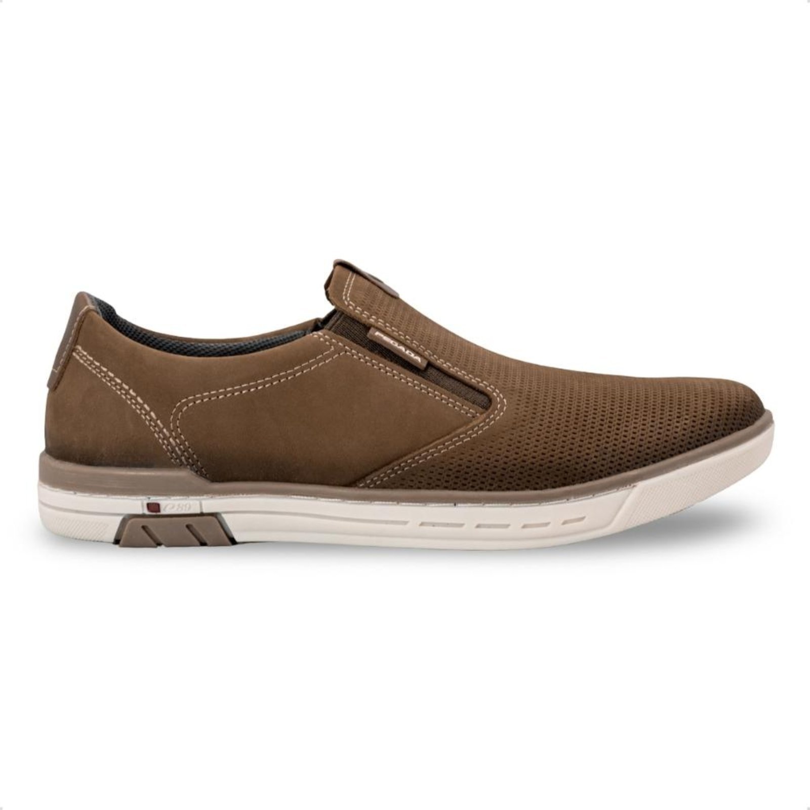 Sapatênis Pegada Masculino em Couro Casual 119311 Marrom