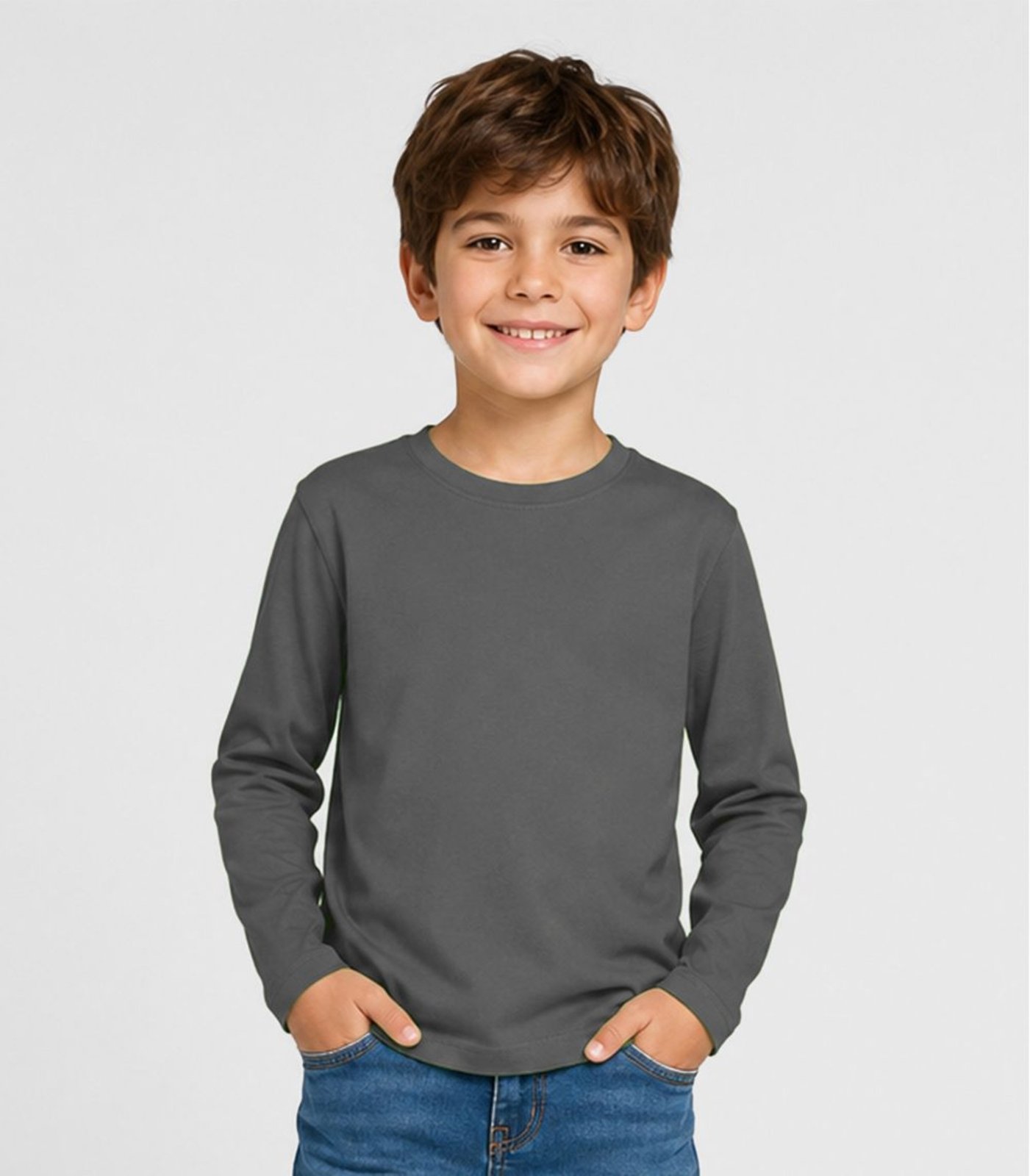 Camiseta Manga Longa Masculina Select Cinza