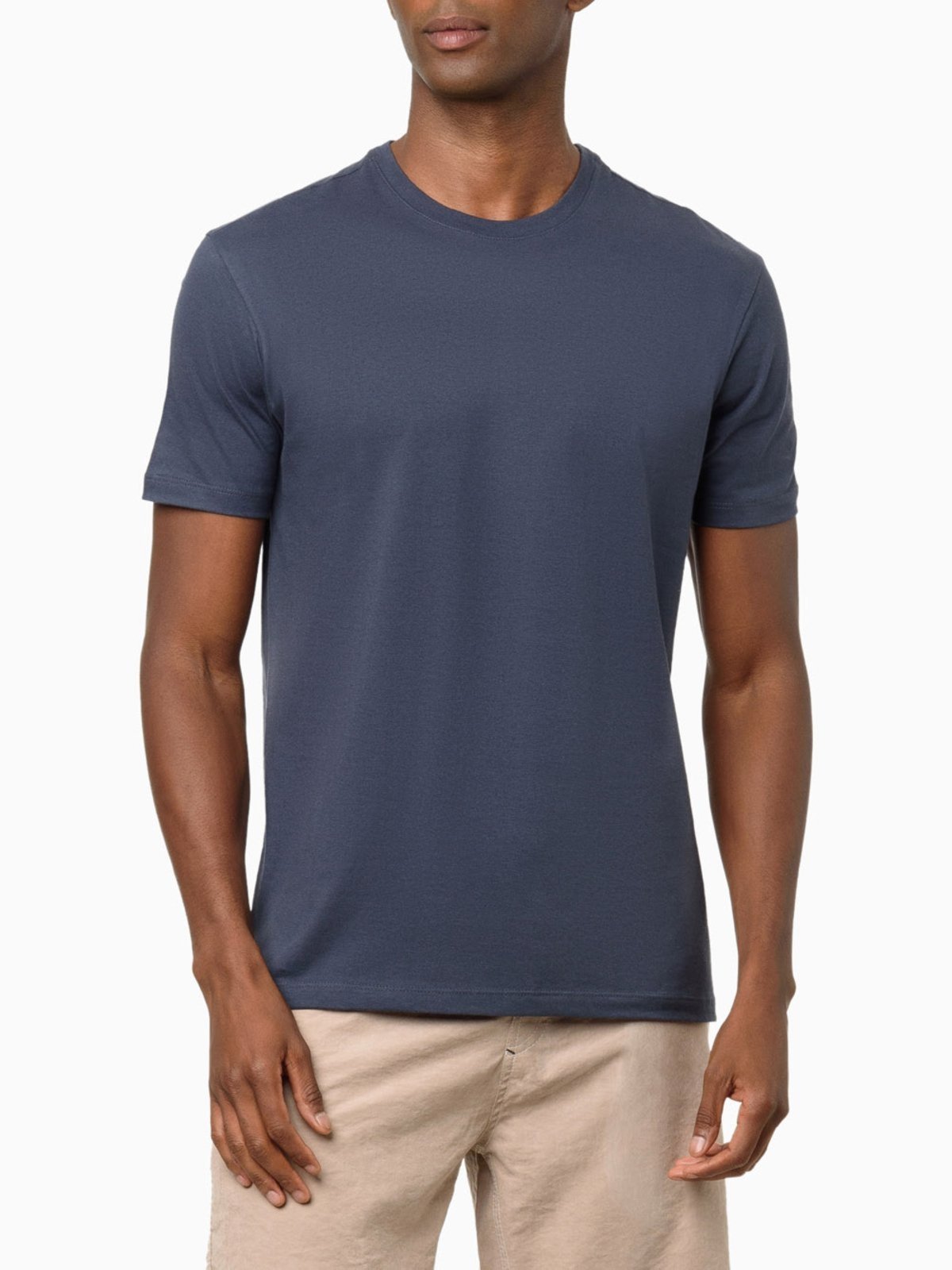 Camiseta Manga Curta Swimwear Logo Costas Calvin Klein Swimwear - Azul Marinho Calvin Klein Swimwear