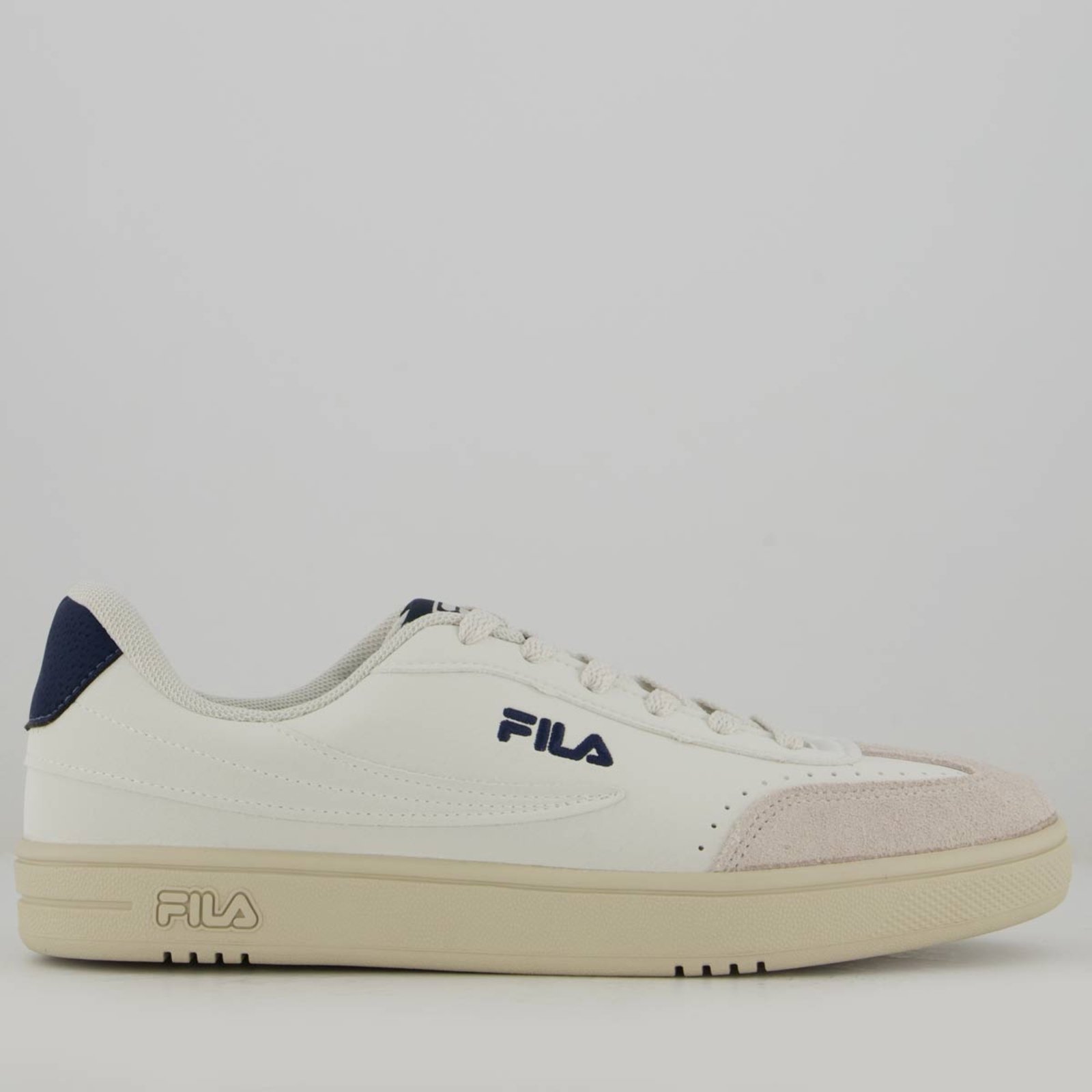 Tênis Fila Court 80 Branco e Marinho