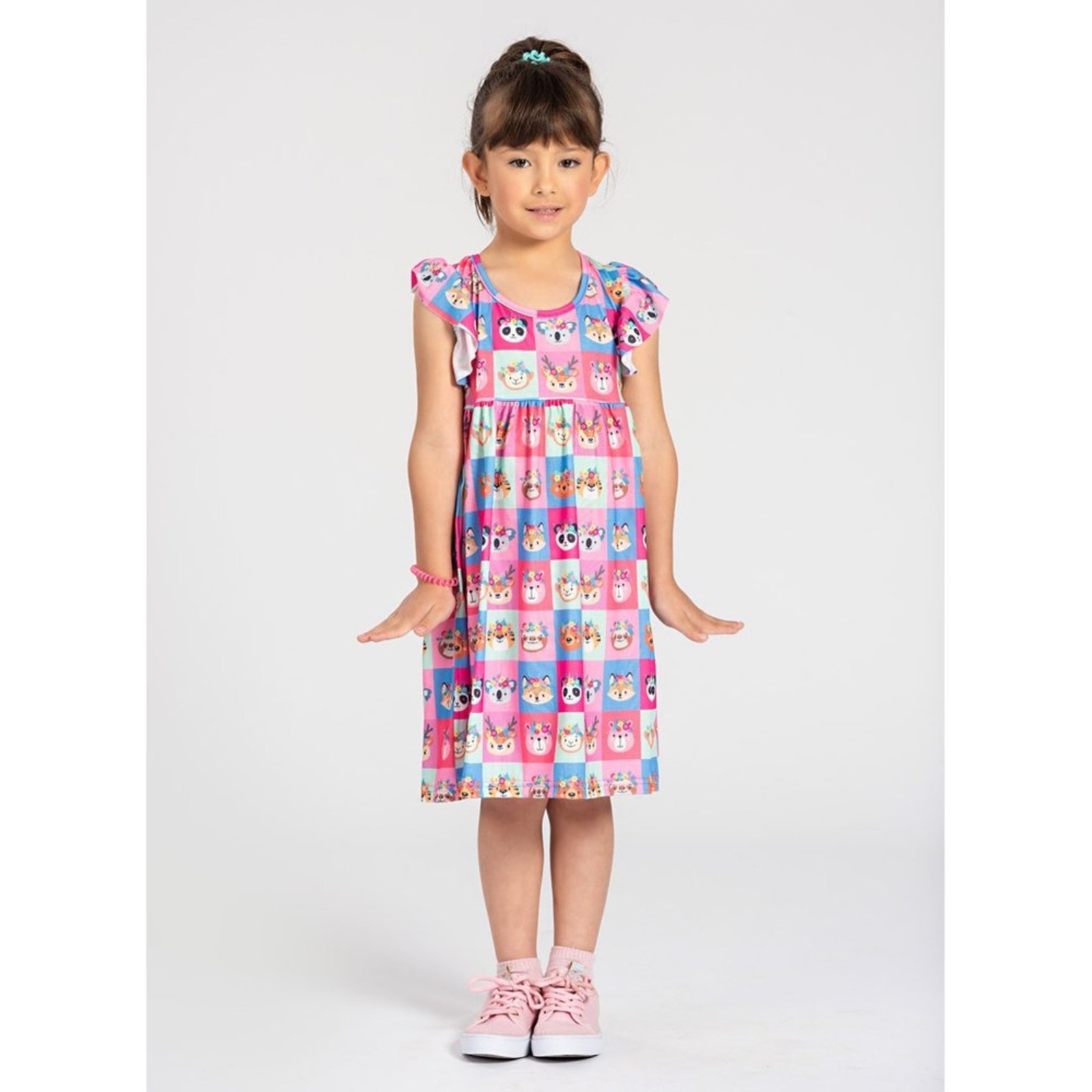 Infantil – Vestido Verão Menina Animaizinhos