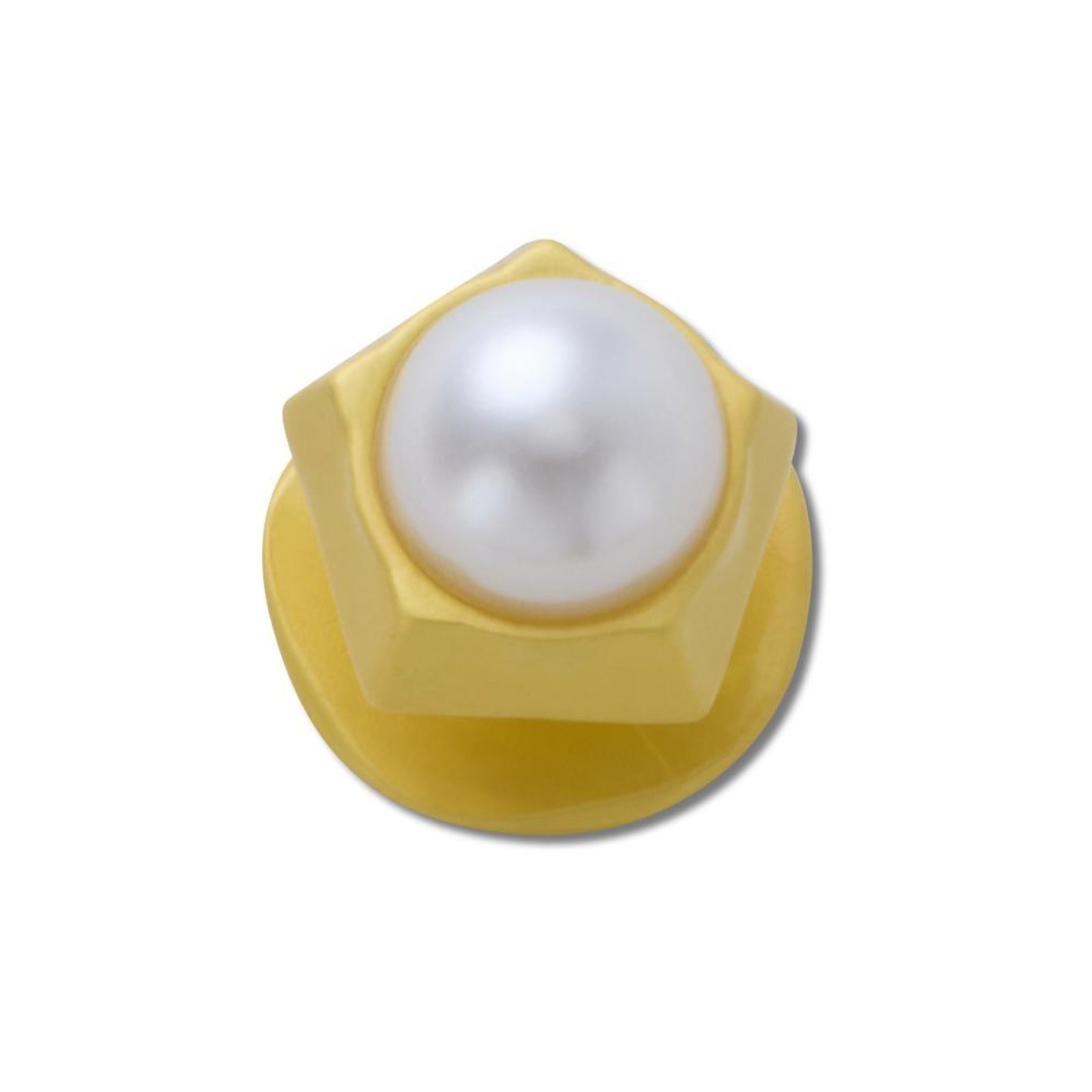 Vista 2 Infantil - Jibbitz™ Pérola Pentágono Dourada Crocs branco Crocs branco