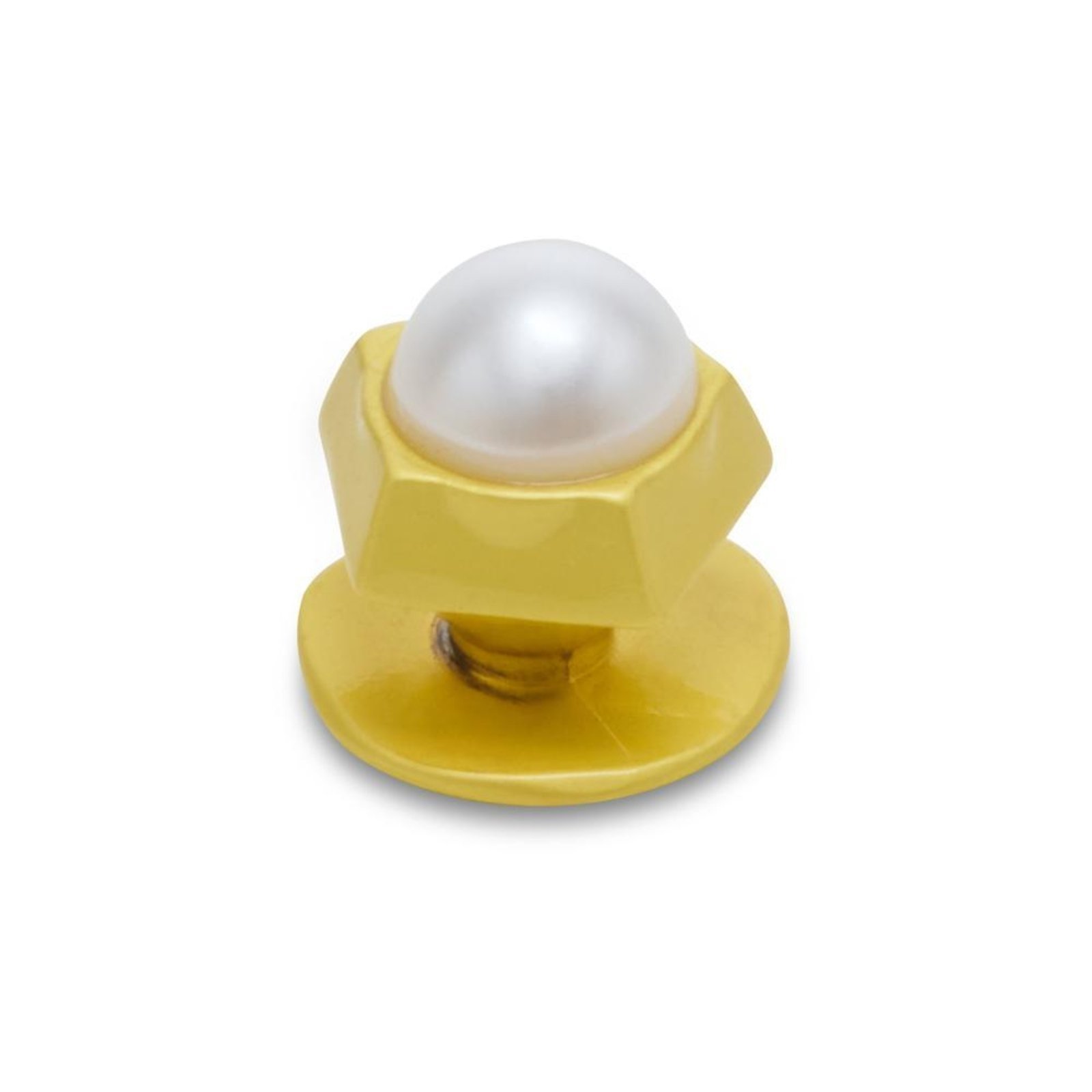 Vista 3 Infantil - Jibbitz™ Pérola Pentágono Dourada Crocs branco Crocs branco