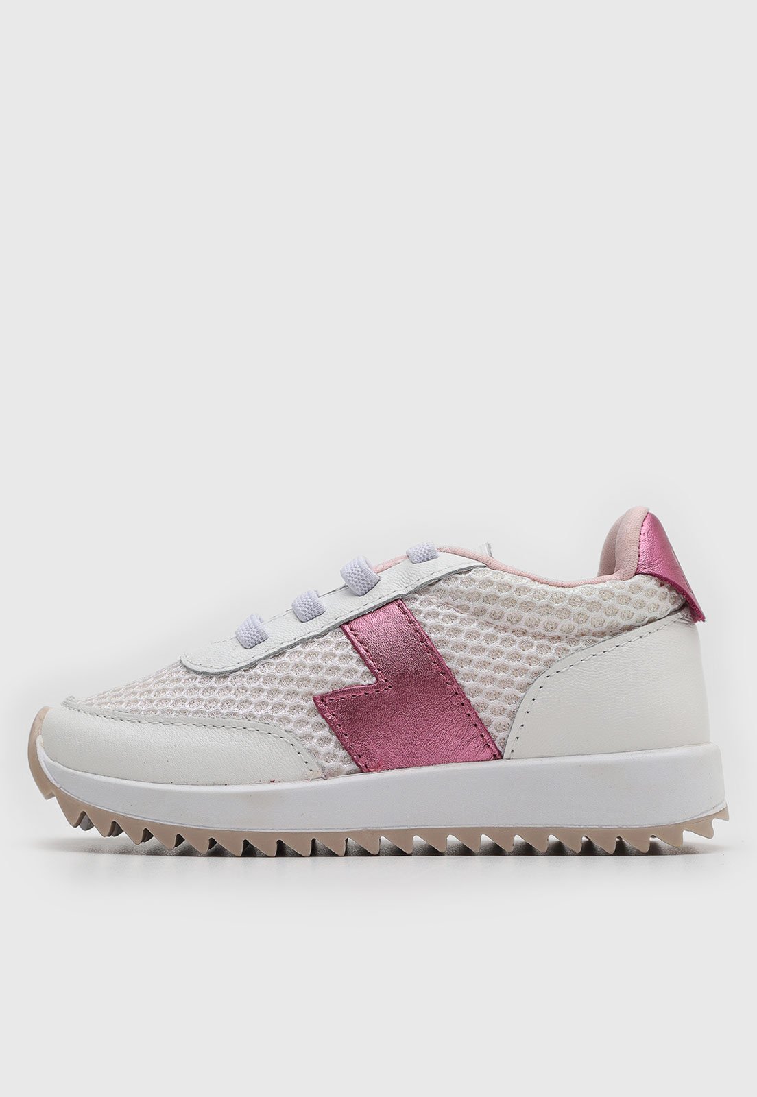 Vista 3 Infantil - Tênis Lilica Ripilica Style Jogging Branco e Rosa branco rosa Lilica Ripilica branco rosa