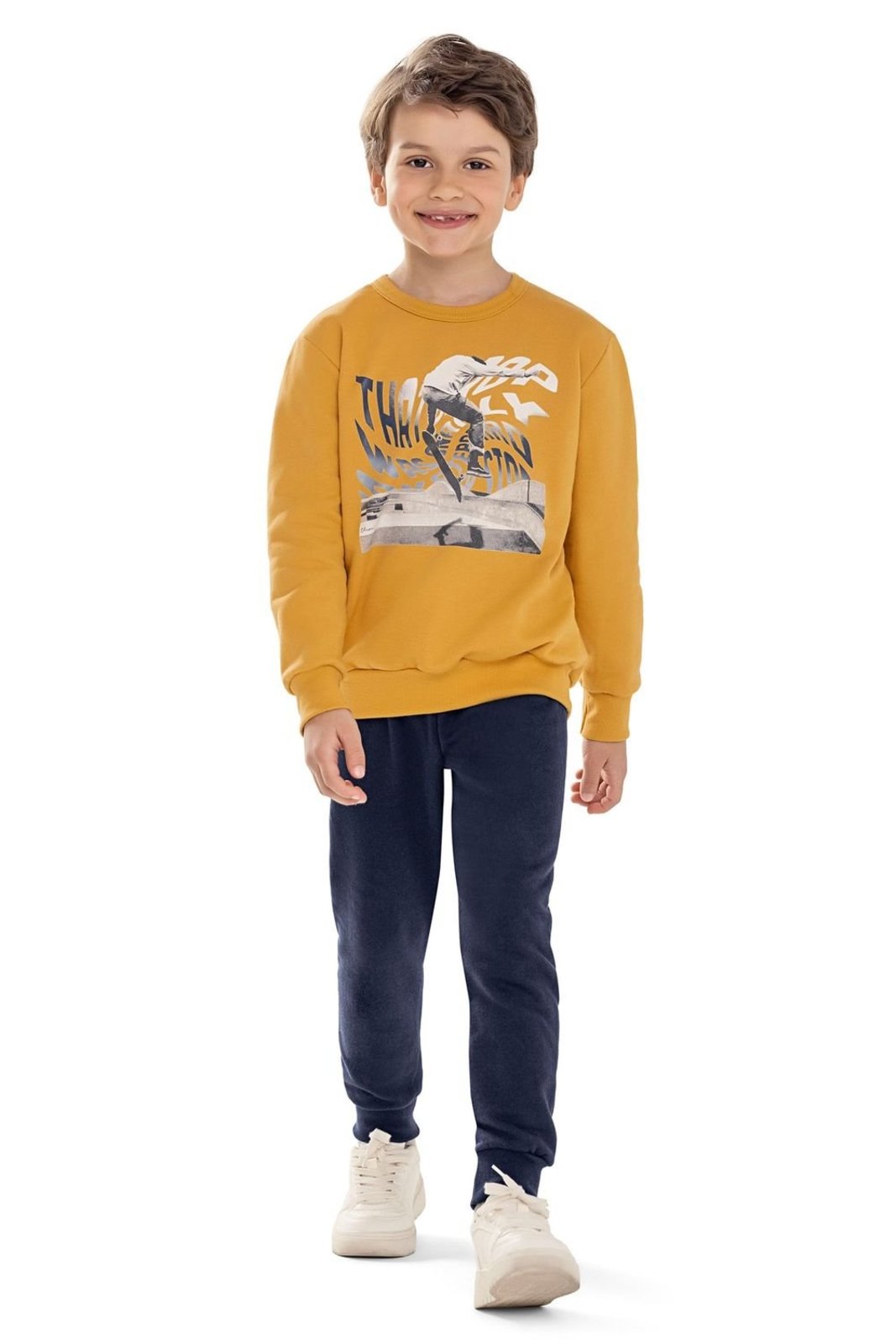 Infantil - Conjunto Longo Menino Esportes Elian Amarelo