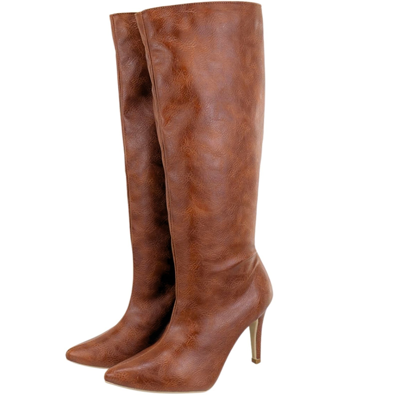 Bota Feminina Cano Alto 1712 Destroyed Caramelo