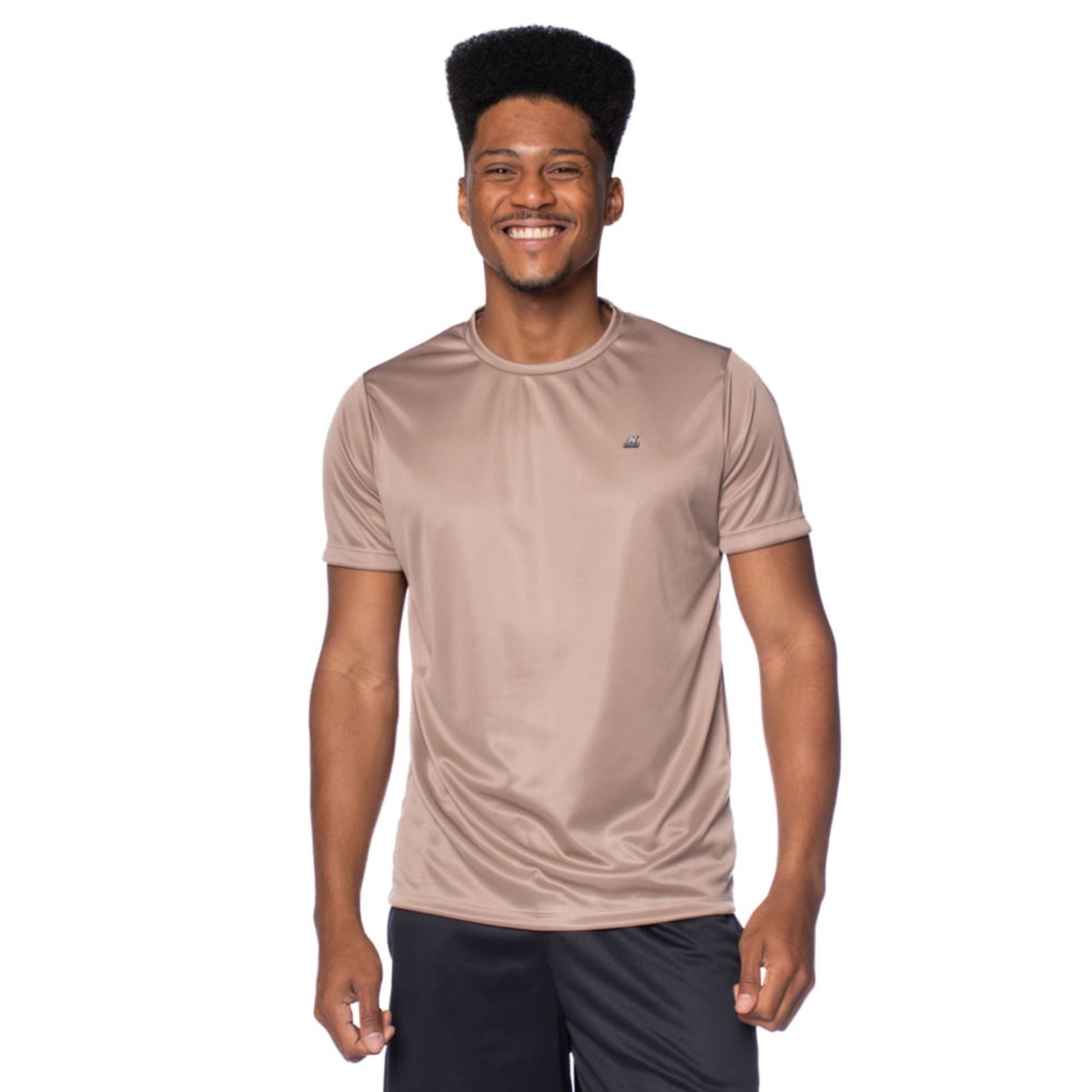 Vista 2 Camiseta Masculina Ninety Eight Básica Esportiva bege Ninety Eight bege