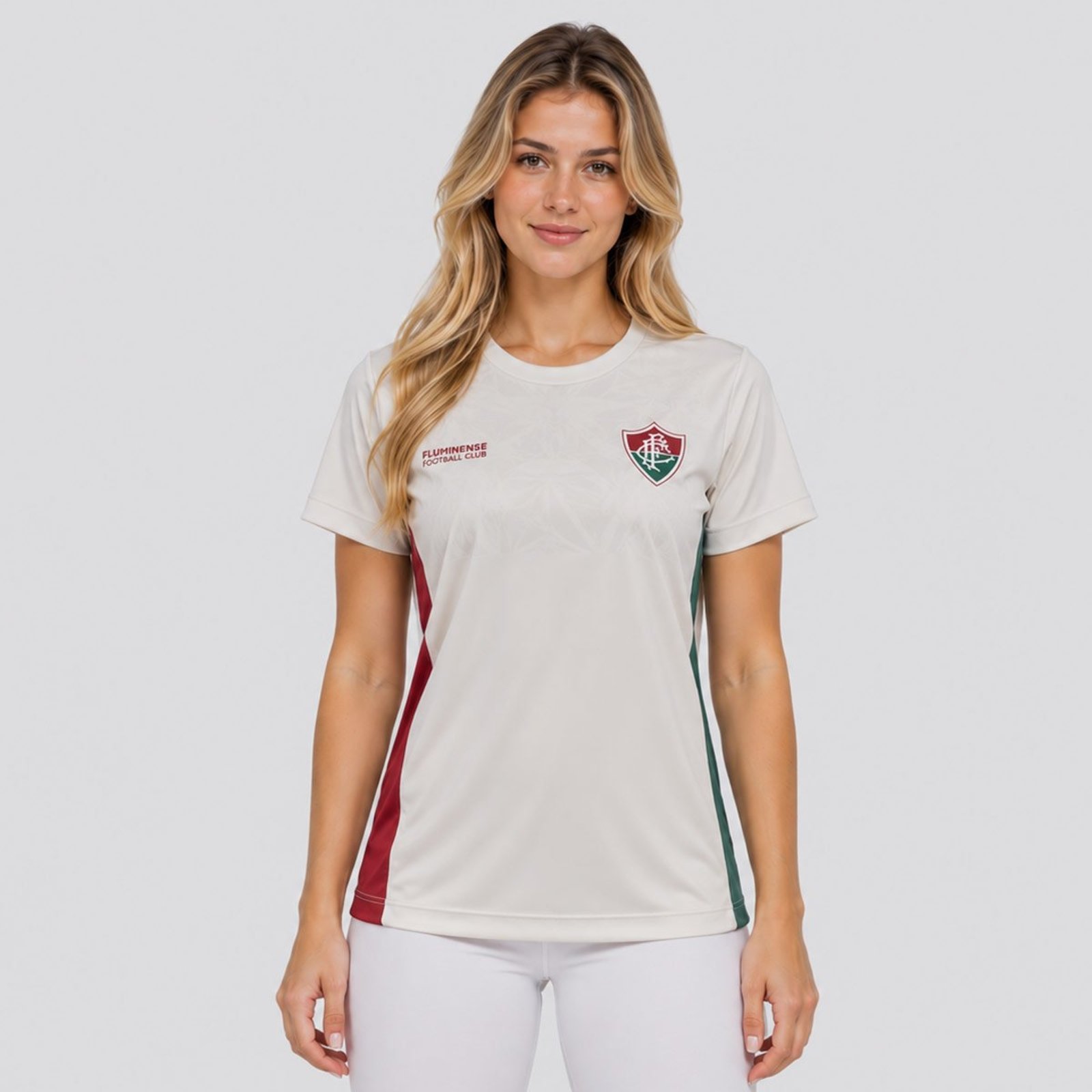 Camisa Fluminense Liso Feminina Off White