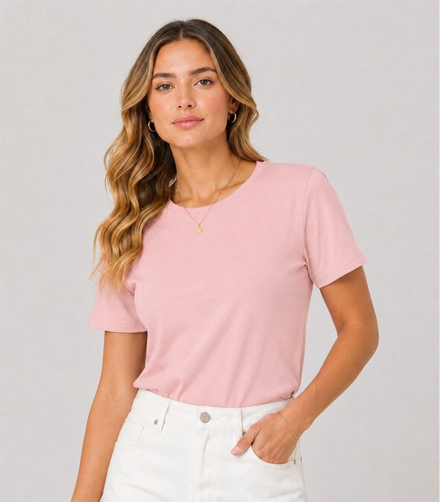 Blusa Feminina Meia Malha 30 Básica KO Rosa