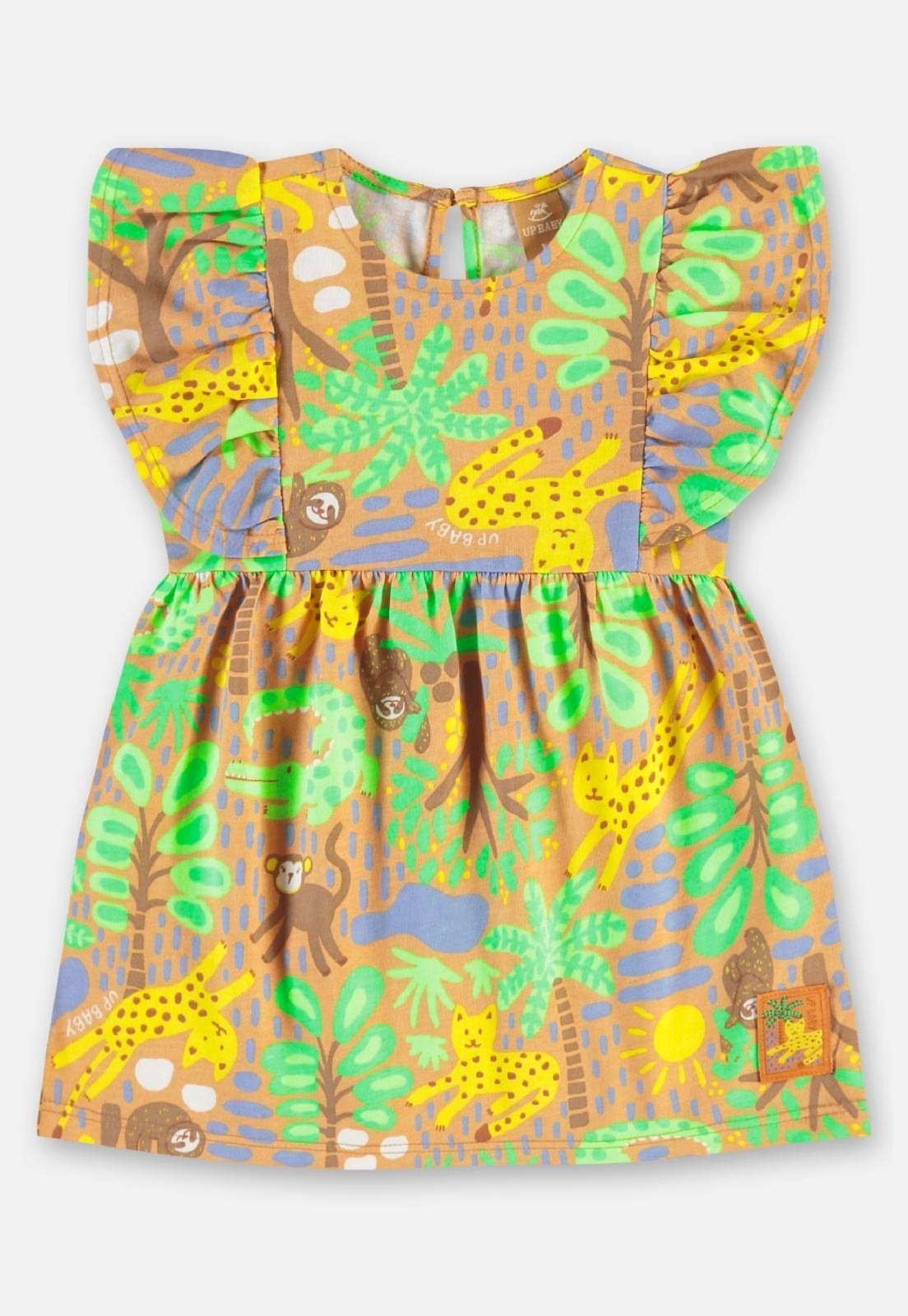 Infantil - Vestido em Algodão Up Baby Marrom