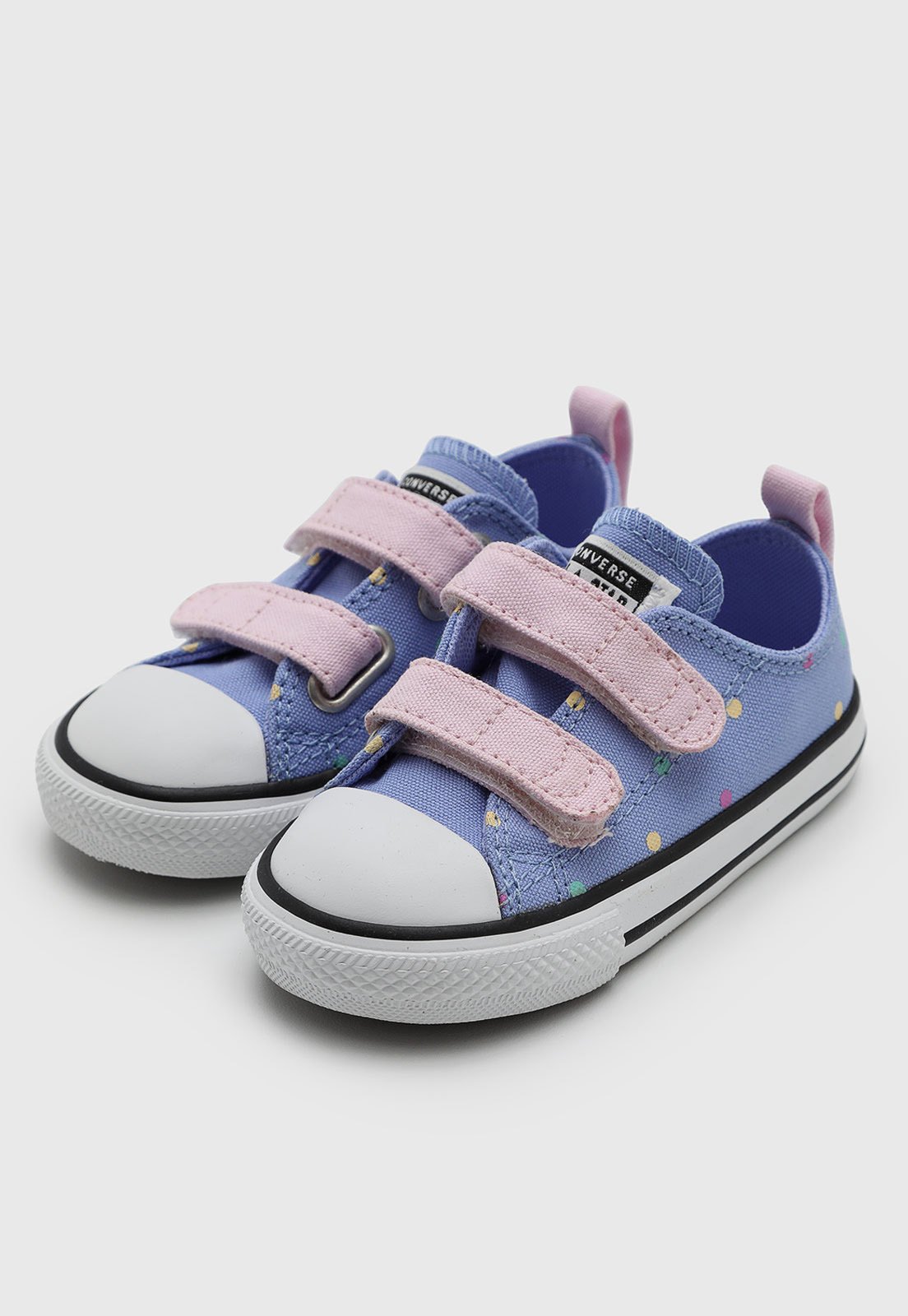 Infantil - Tênis Converse Chuck Taylor Estampa Poá Lilás