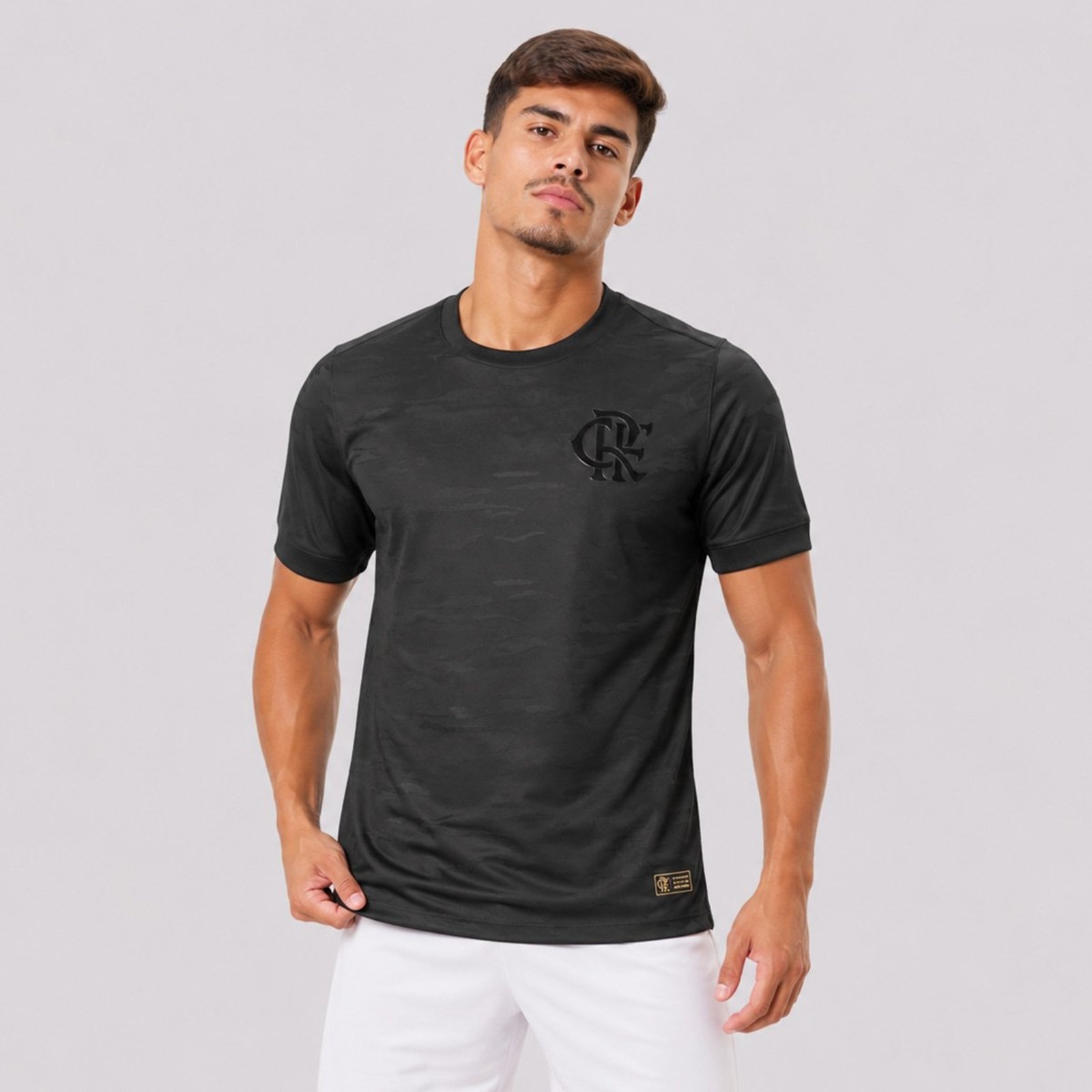 Camisa Flamengo Dry Jacquard Camuflada Preta