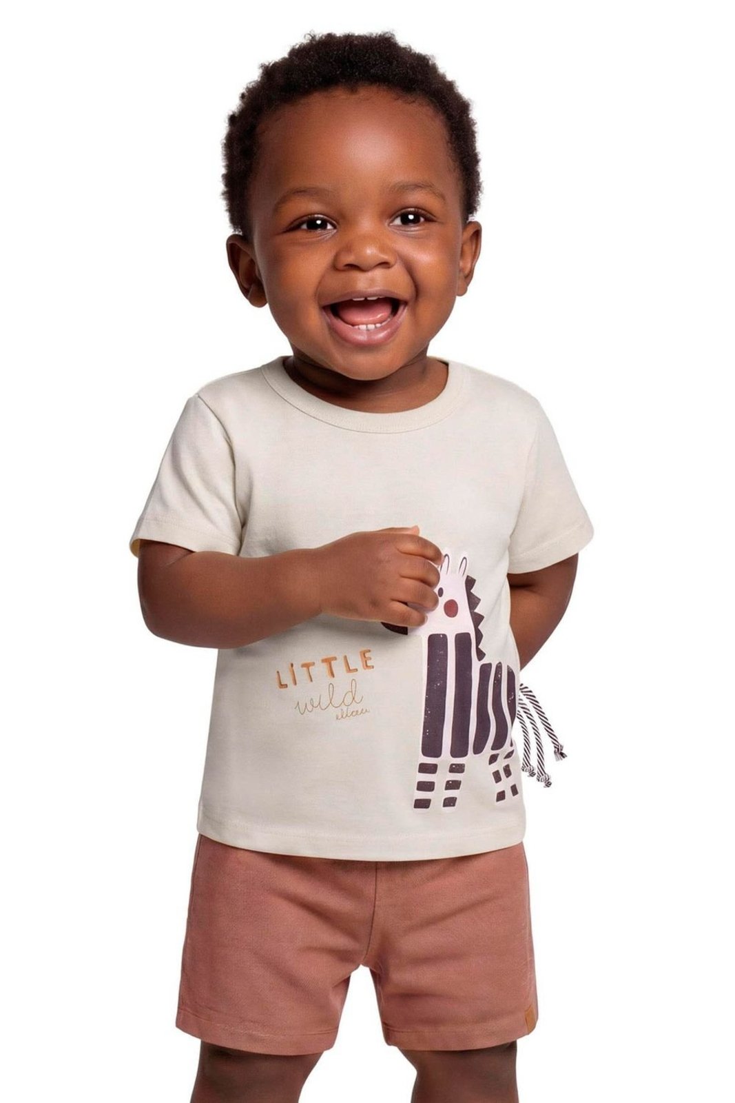 Infantil - Conjunto Menino Zebra Interativo Elian Bege