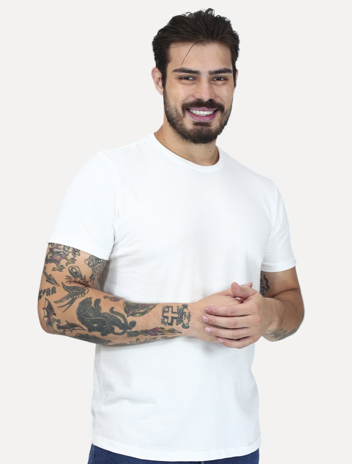 Camiseta Levis Masculina Slim Tag Sleeve Lisa Branca