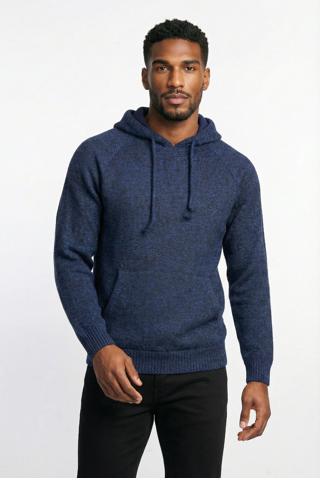 Blusão grosso térmico masculino com capuz 90150 - Azul Marinho