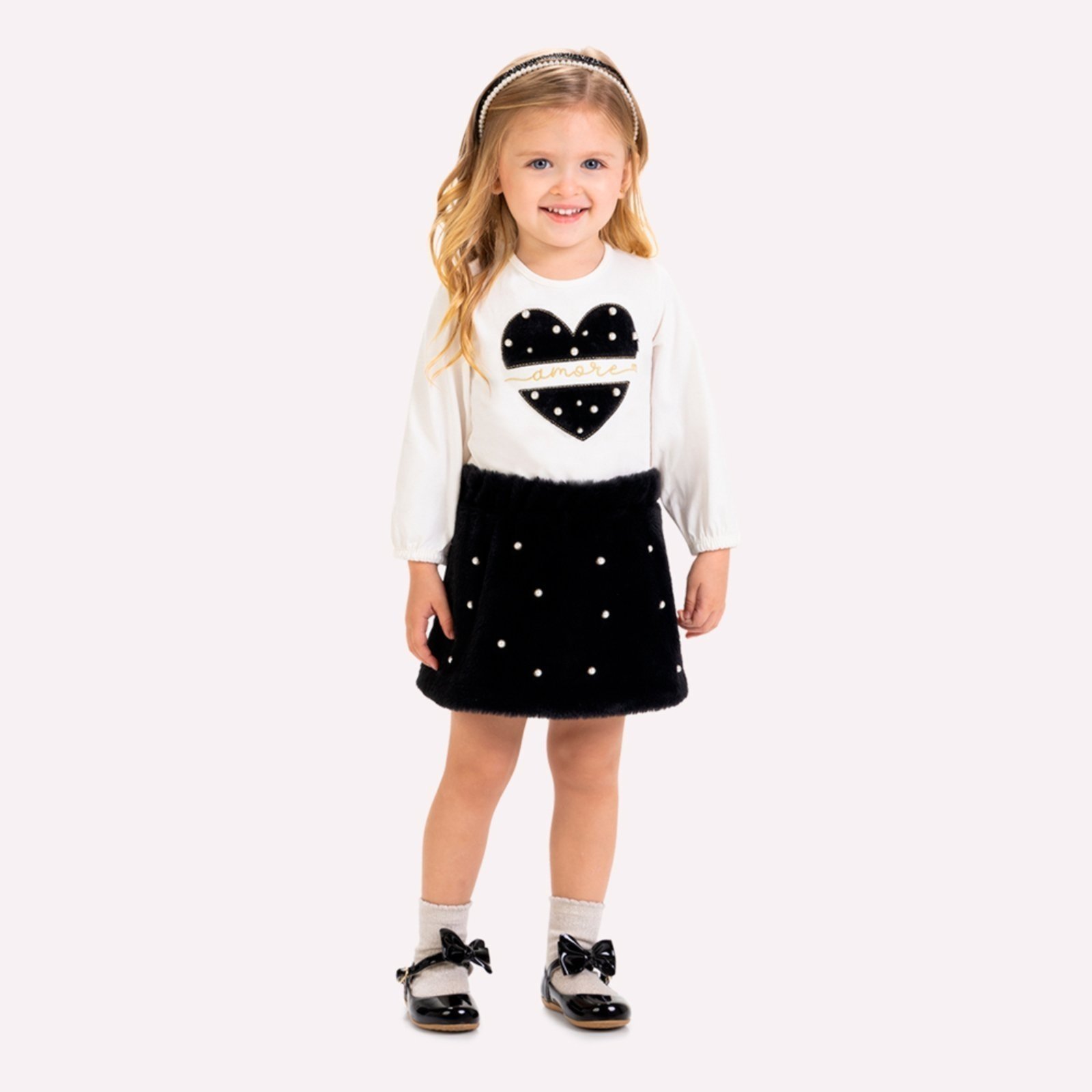 Infantil - Conjunto Menina com Pérolas Milon