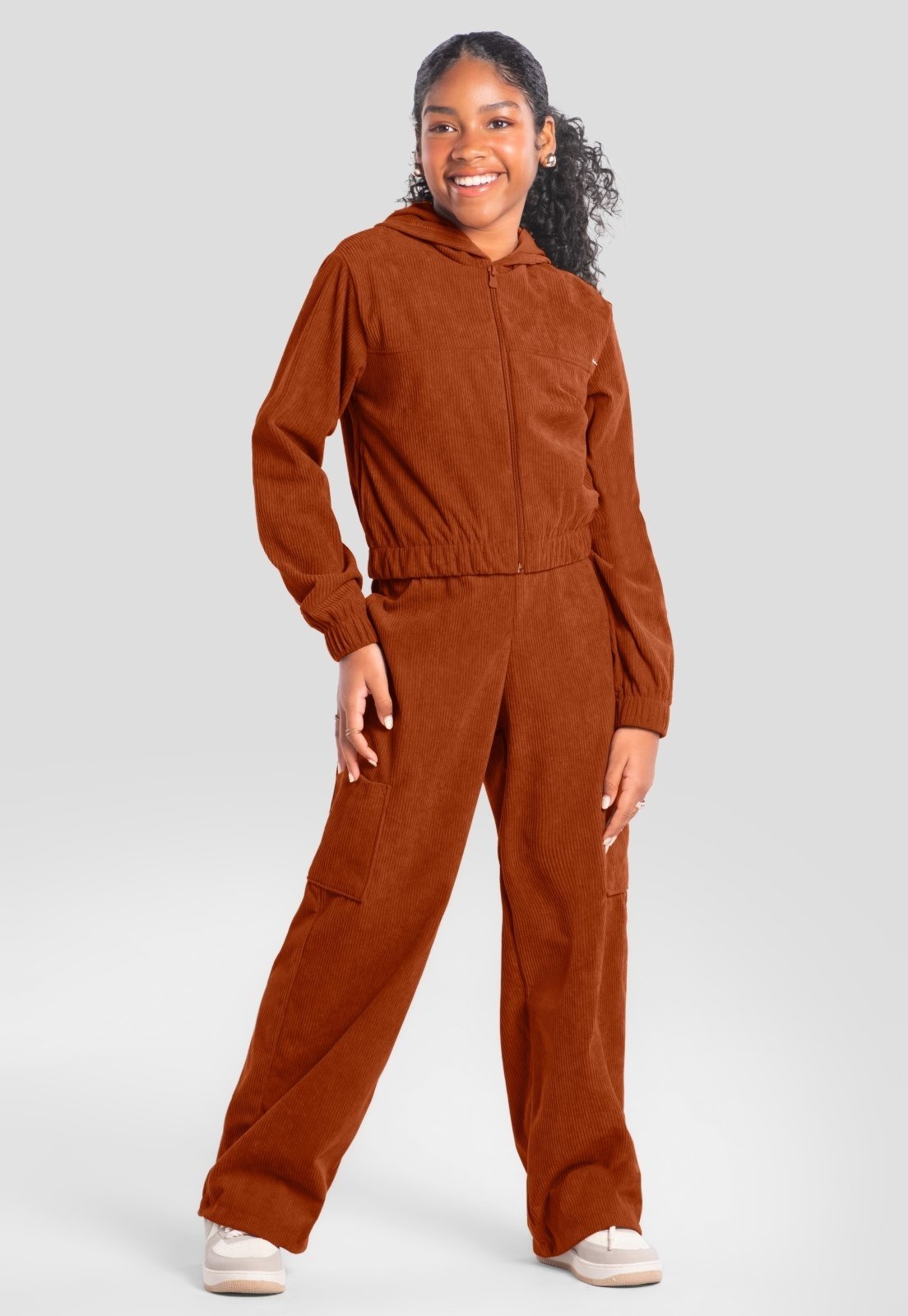 Infantil - Jaqueta cropped menina em cotelê Brandili Young