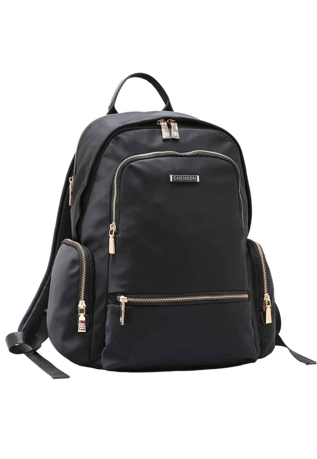Mochila Feminina Chenson Original Twill Nylon Costas Preto 8784937