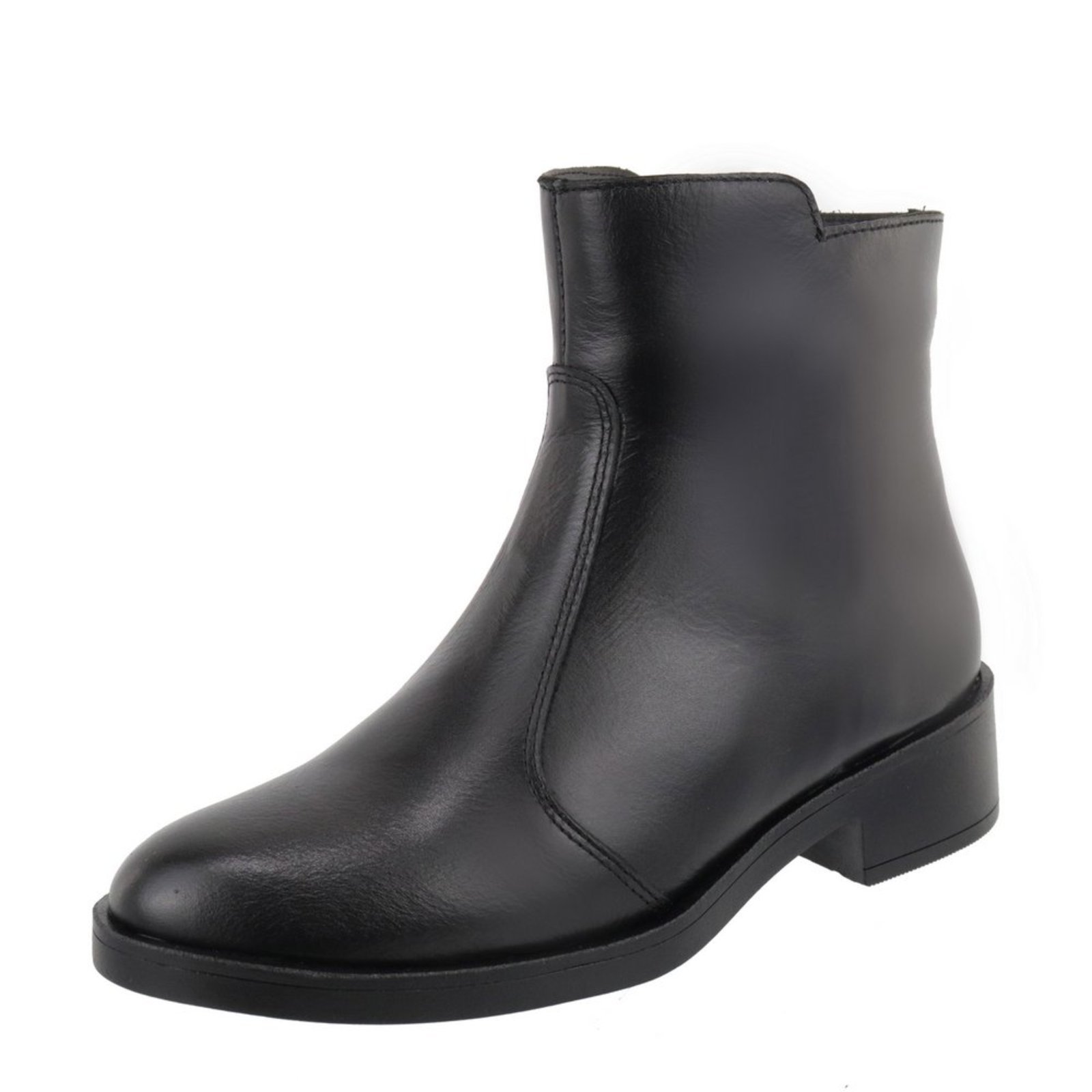 Bota em Couro Feminina Cano Curto Preto Fivela Lançamento Tellini Store