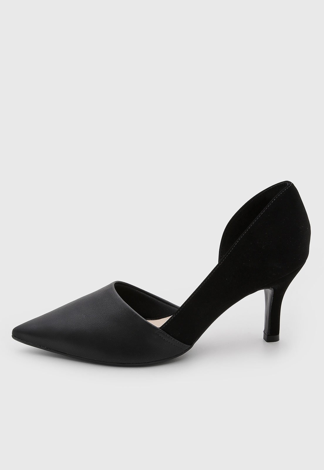 Scarpin Feminino cê Salto Alto Bico Fino Preto