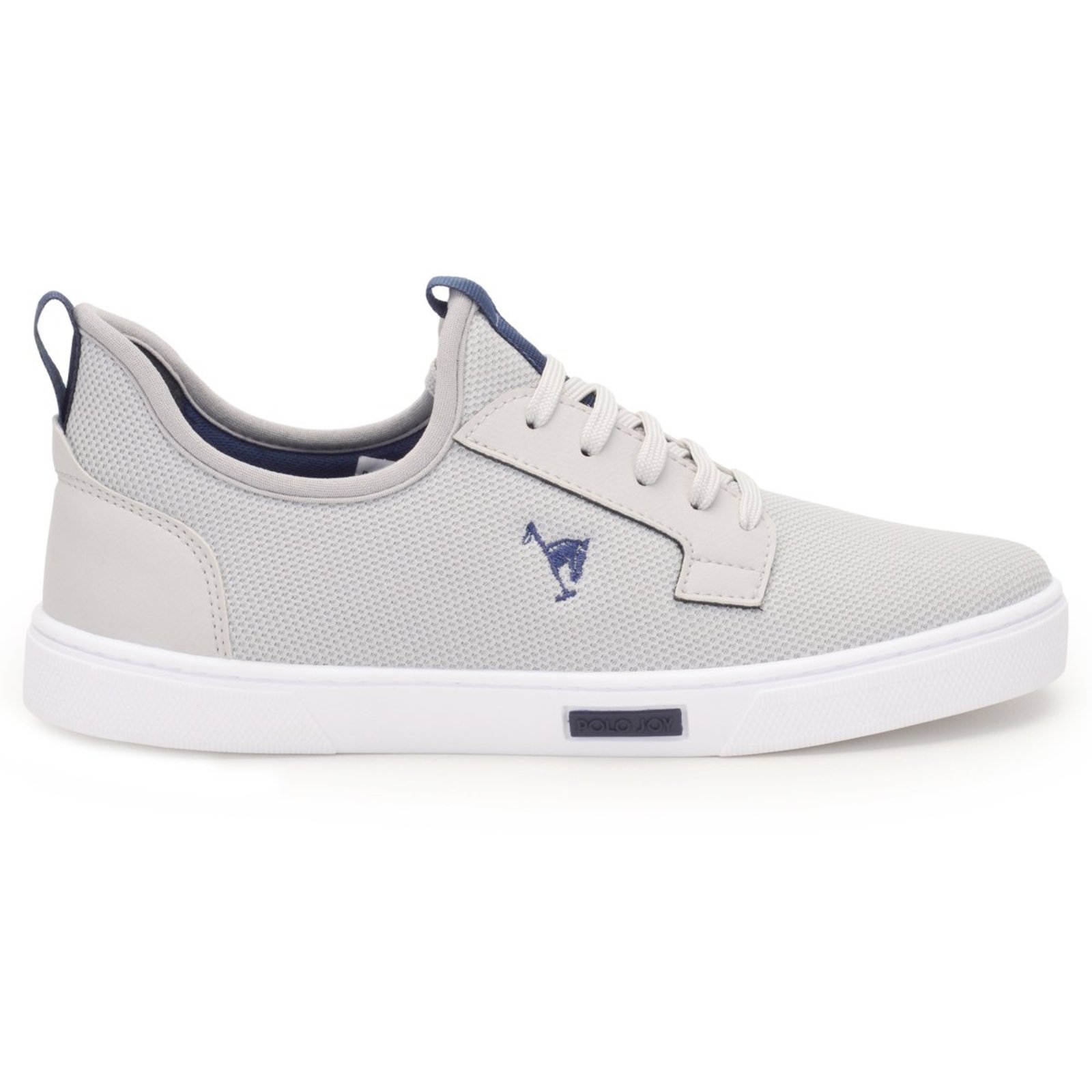 Tenis Masculino Polo Joy Sapatenis Casual Confortavel Cinza